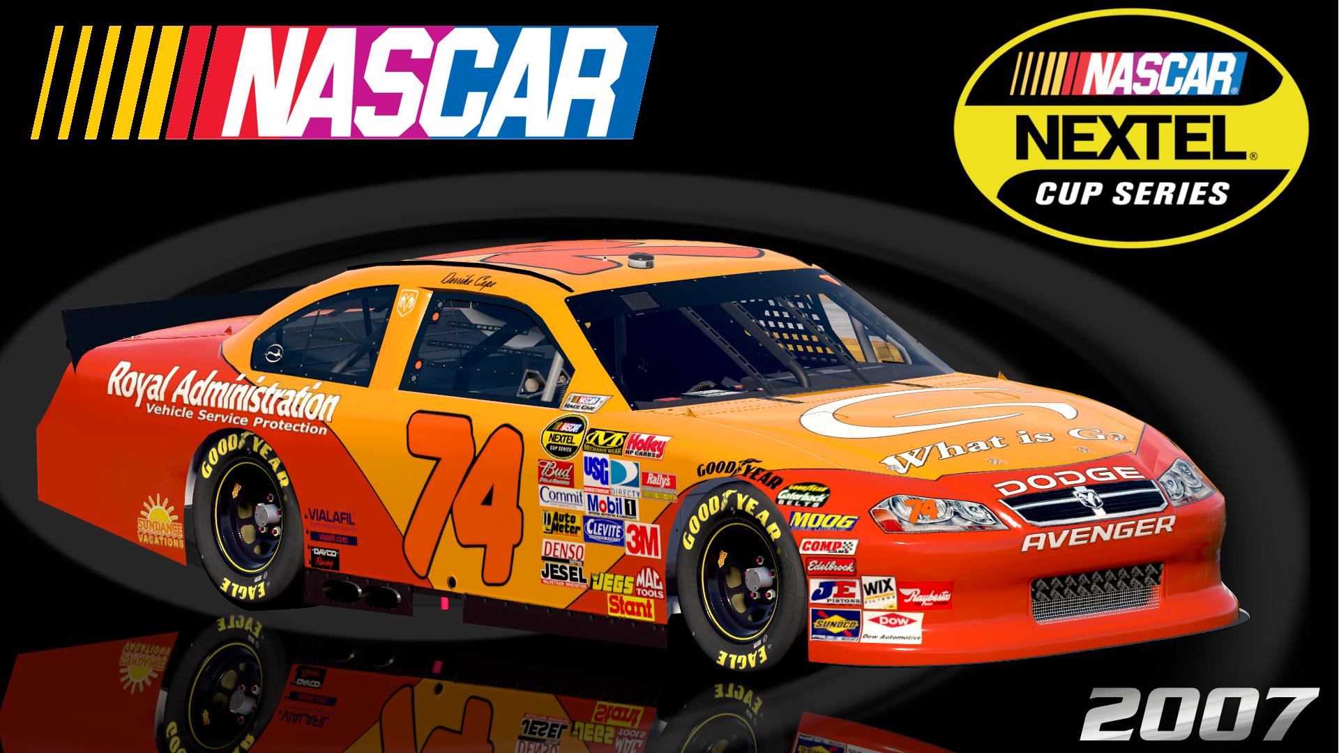 Preview of (Fictional) #74 Derrike Cope 2007 Royal Administration What is G Dodge Avenger COT Sim Stamped Number by Christian Budd