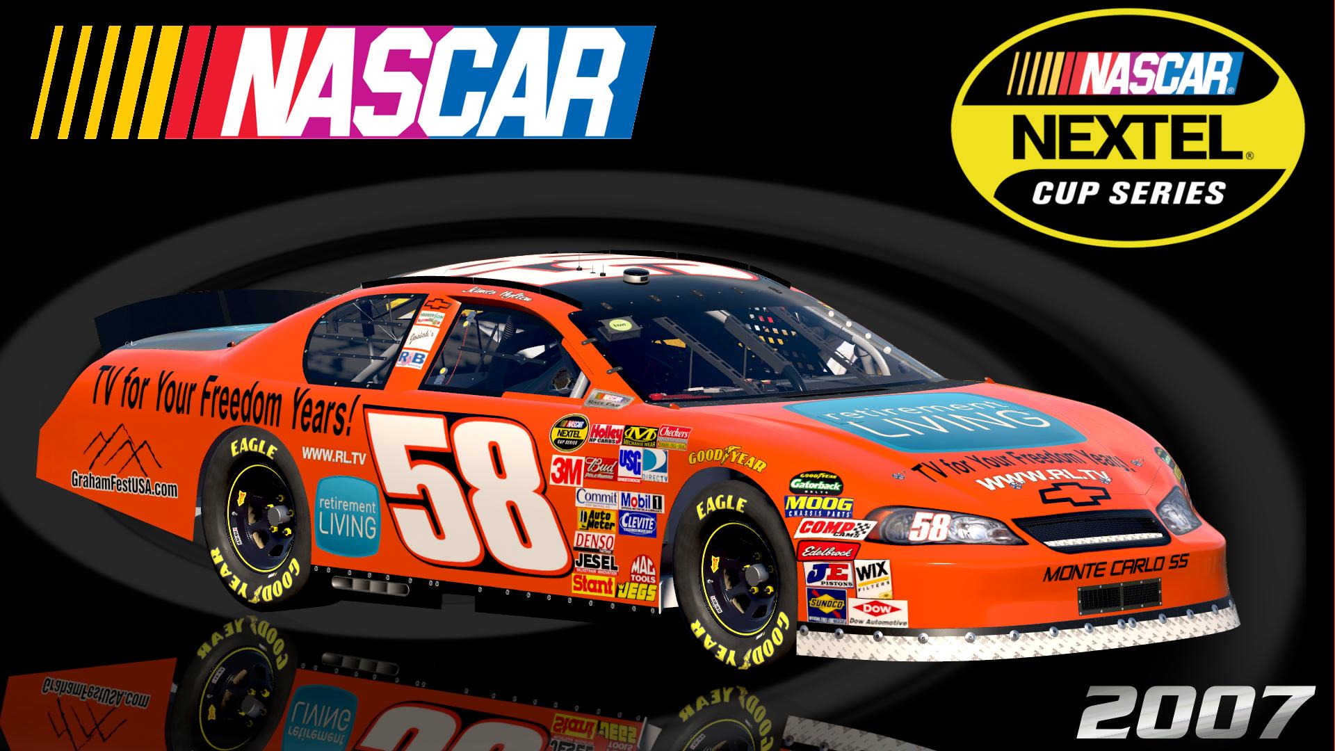 Preview of #58 James Hylton 2007 Retirment Living TV Chevrolet Monte Carlo SS Sim Stamped Number by Christian Budd