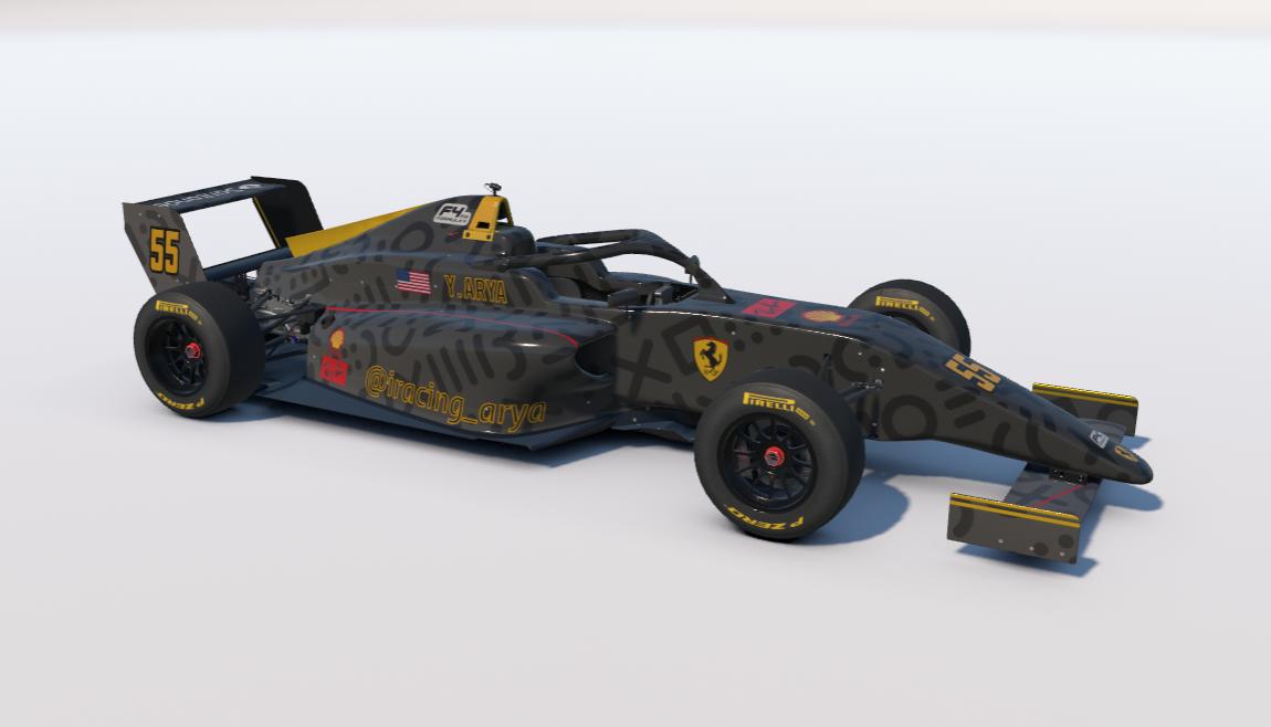 Preview of F4 Ferrari Custom Name @iracing_arya by Yash Arya