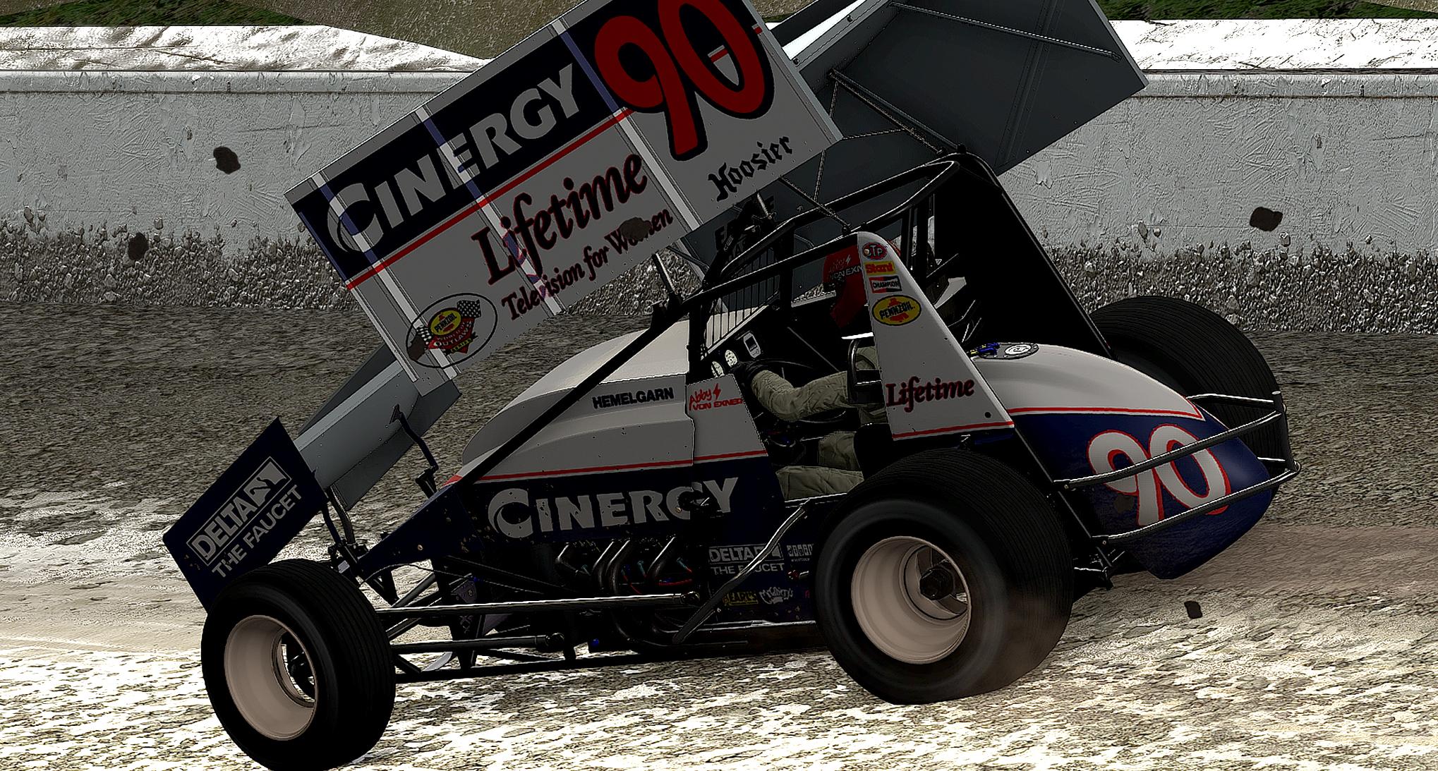 Preview of #90 Lyn St James Cinergy 1997 World of Outlaws / Hemelgarn Enterprises by Abigail von Exner