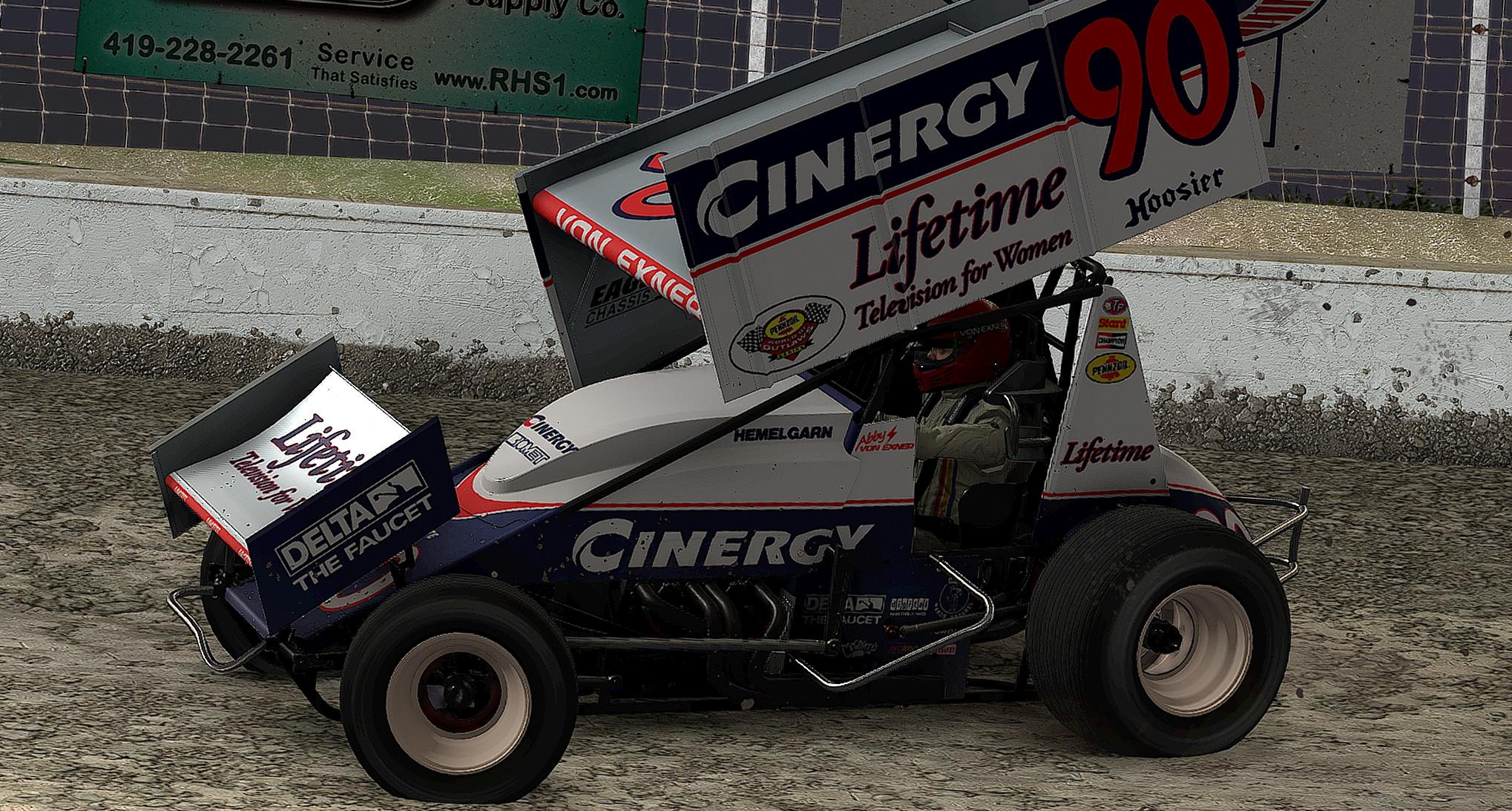 Preview of #90 Lyn St James Cinergy 1997 World of Outlaws / Hemelgarn Enterprises by Abigail von Exner