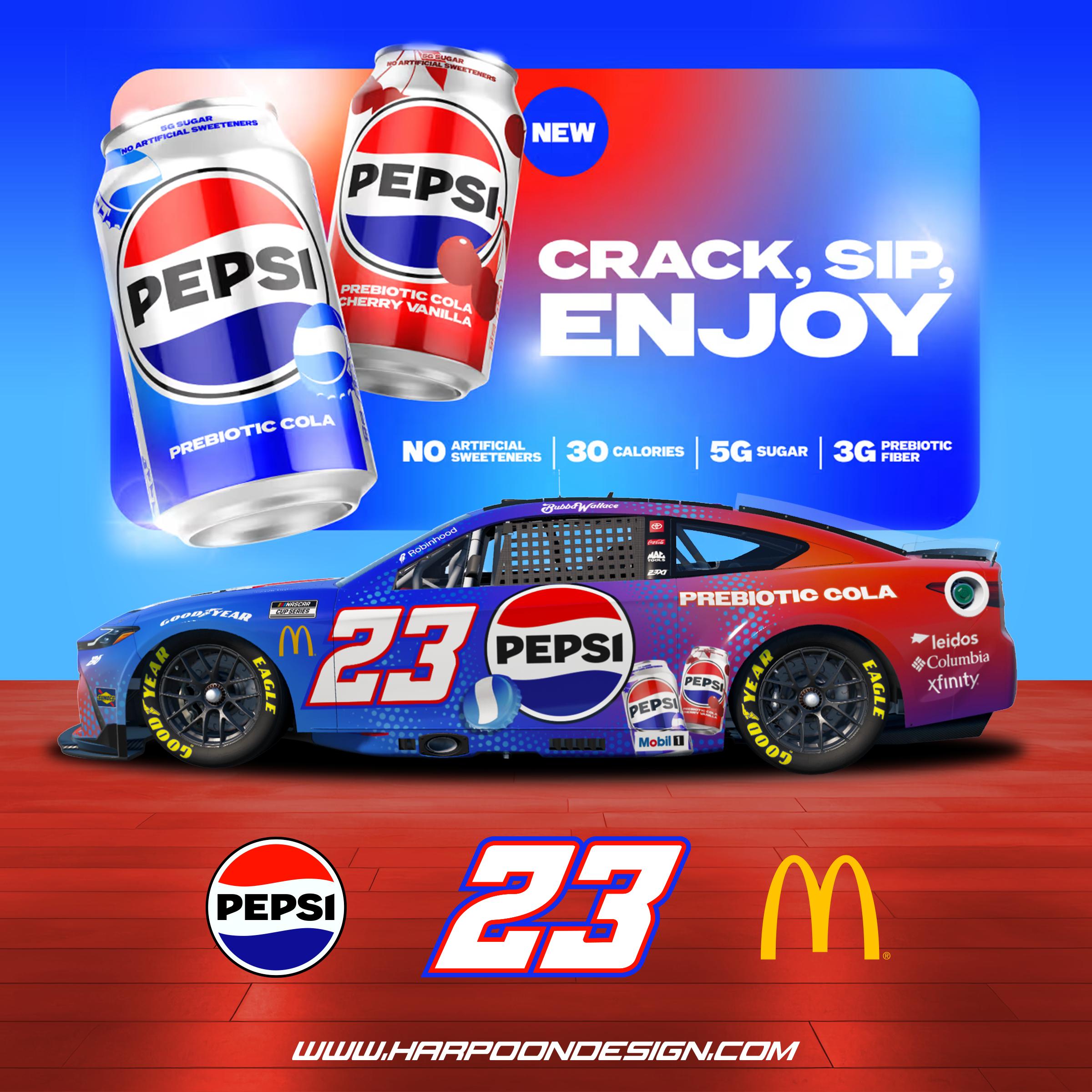 Preview of 2026 Bubba Wallace Pepsi Prebiotic Toyota Camry No Num Concept by Brantley Roden