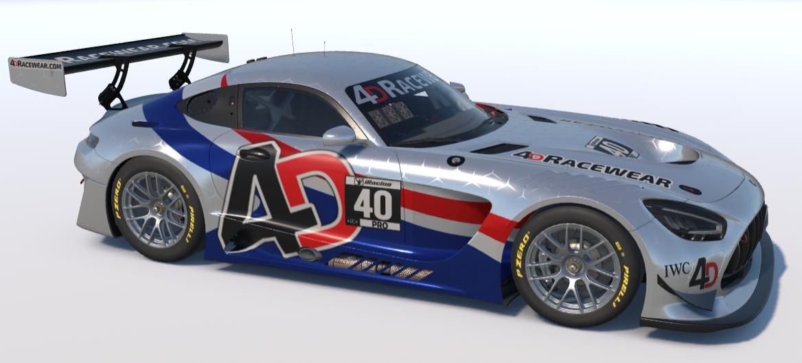 Preview of 2025 4D Mercedes GT3 Silver Red Blue by Jim H.