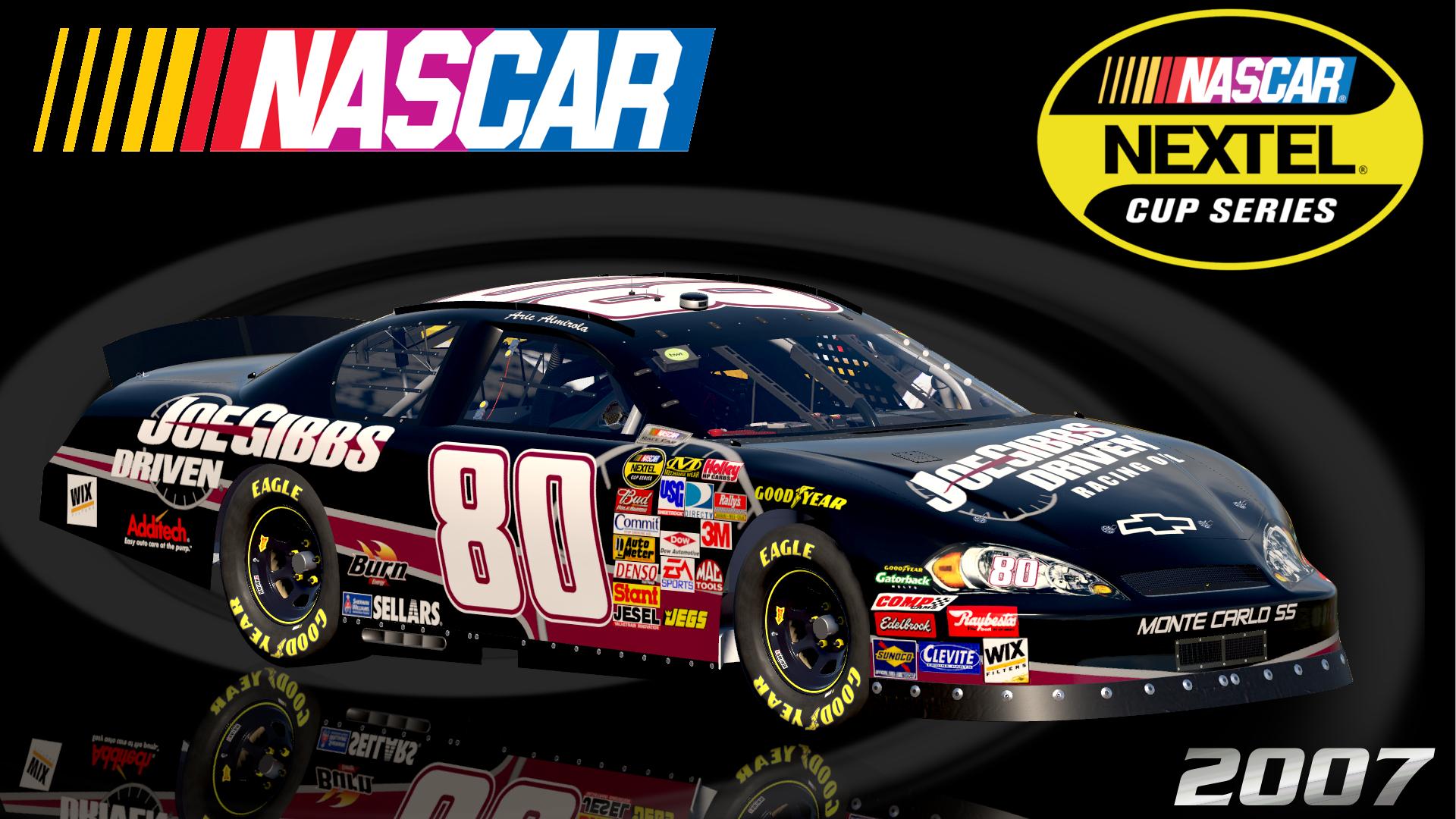 Preview of #80 Aric Almirola 2007 Joe Gibbs Driven Chevrolet Monte Carlo SS Sim stamped number by Christian Budd