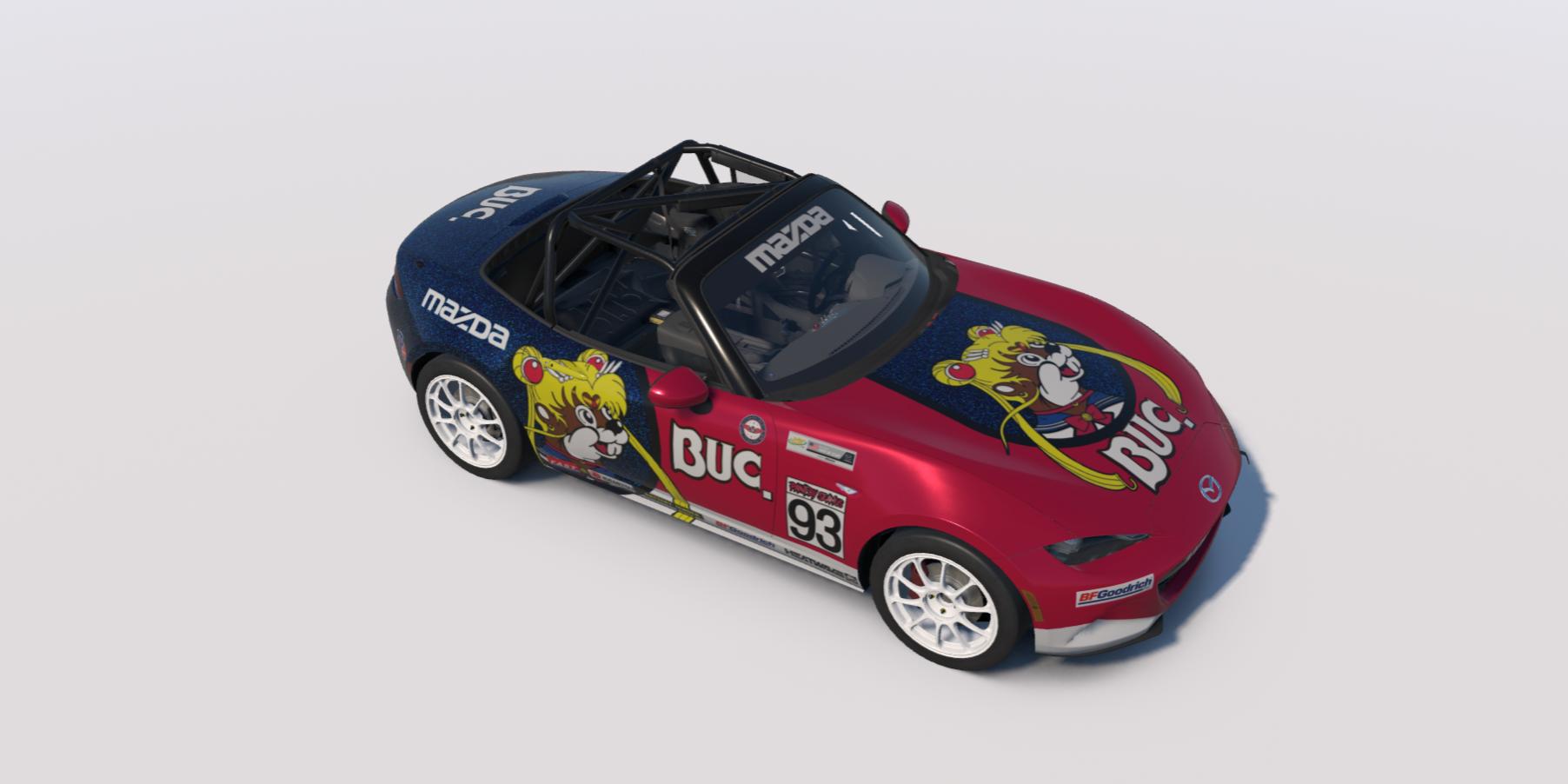 Preview of Sailor Moon/Bucees livery for MX-5 by Clyde Simmons