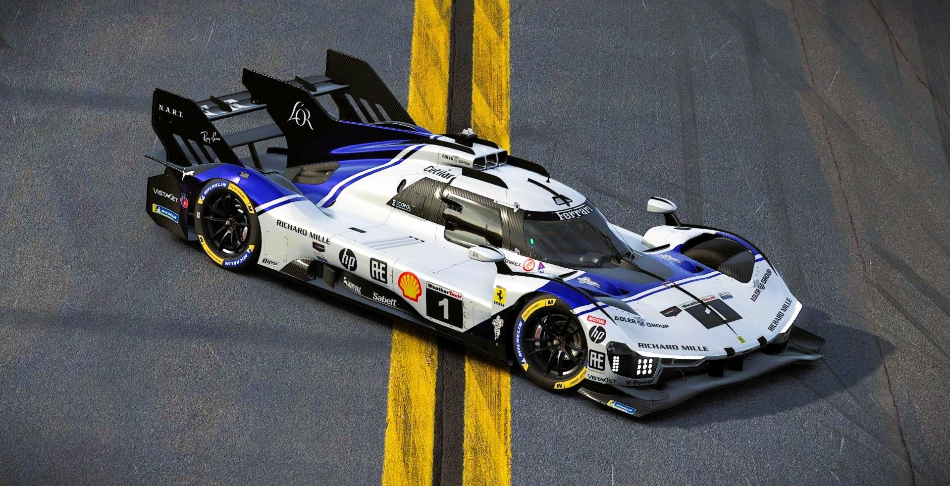 Preview of Sean Bull Design - 2026 NART Ferrari 499P IMSA Concept Livery by Samuel J Ball