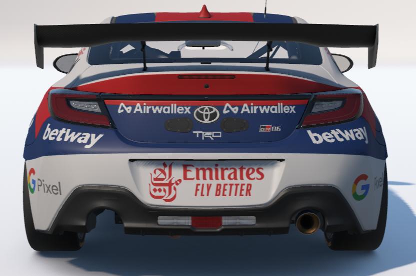 Preview of Fly Emirates Toyota GR86 by Ronald Lawson2