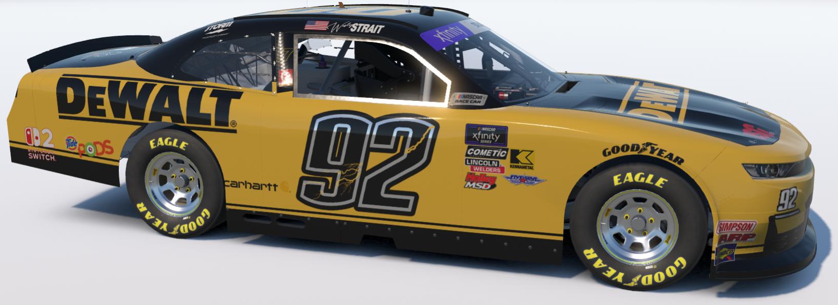 Preview of #92 DeWalt Kenseth Throwback by Wesley Strait