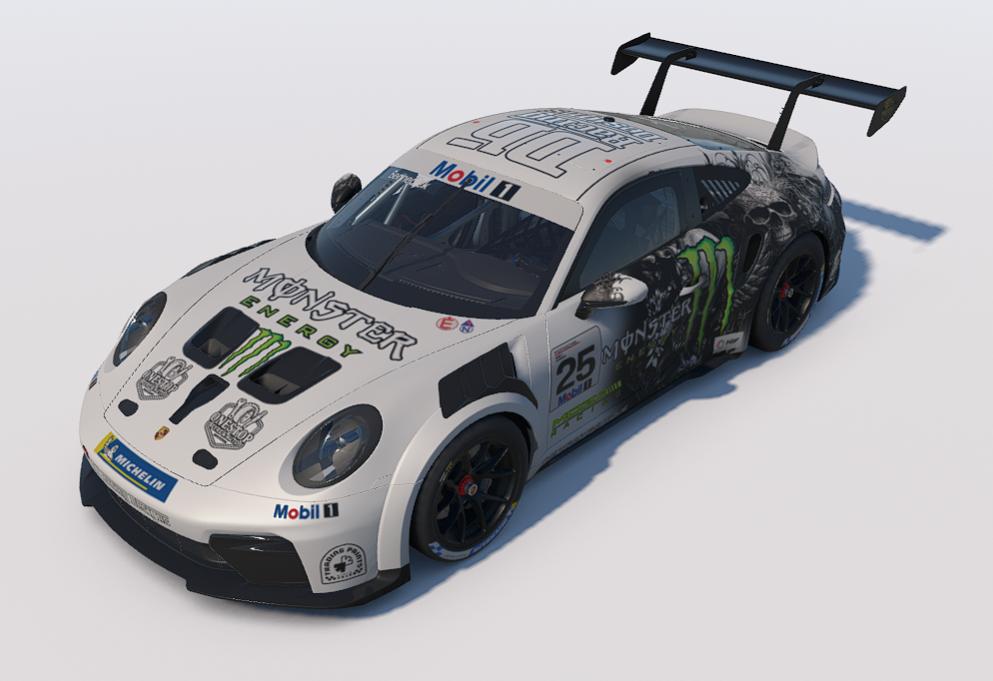 Preview of DB Racing Designs/Monster Energy/Trading Paints 992.2 Porsche Cup Car Version 2.0 by Drew Bennedick