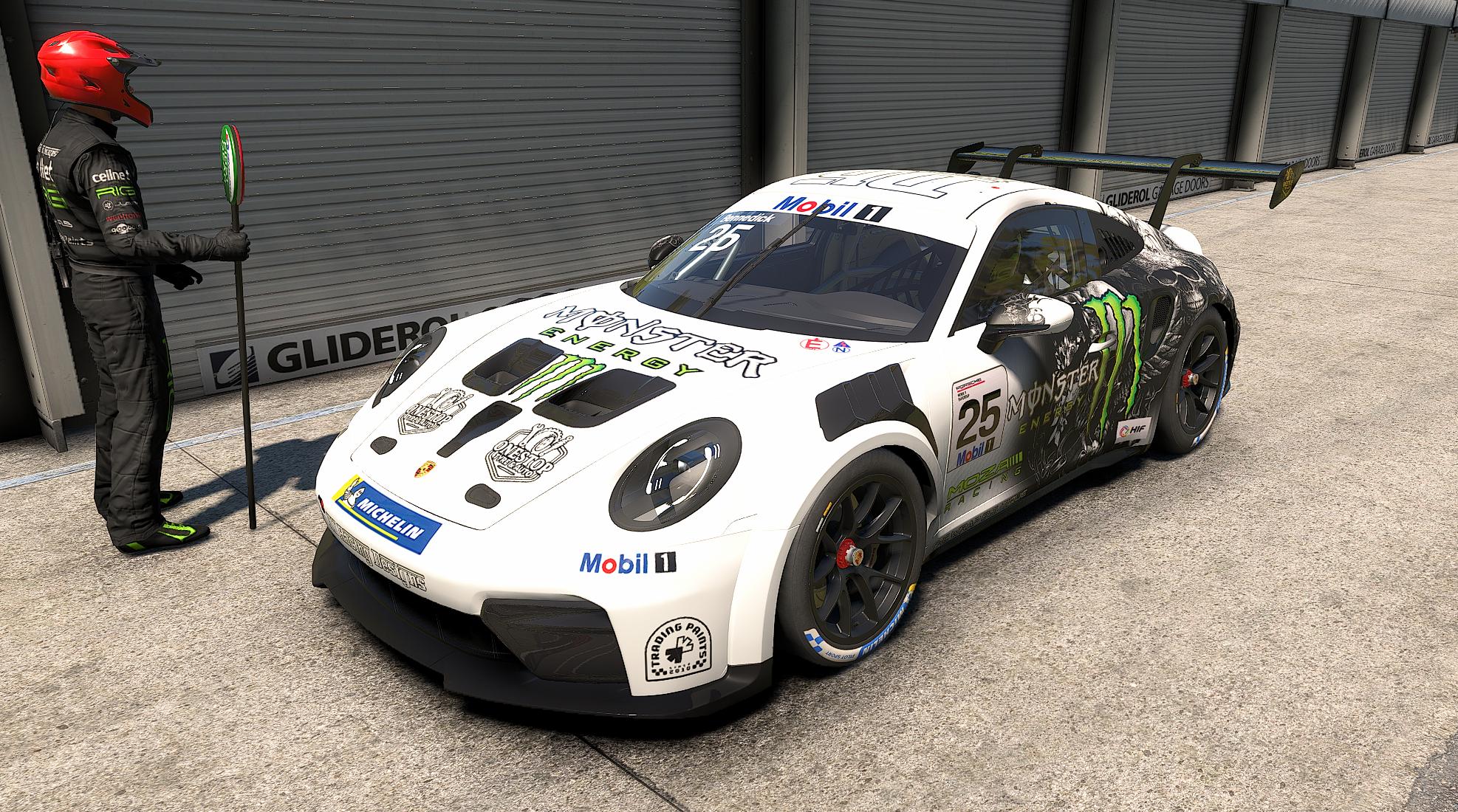 Preview of DB Racing Designs/Monster Energy/Trading Paints 992.2 Porsche Cup Car Version 2.0 by Drew Bennedick