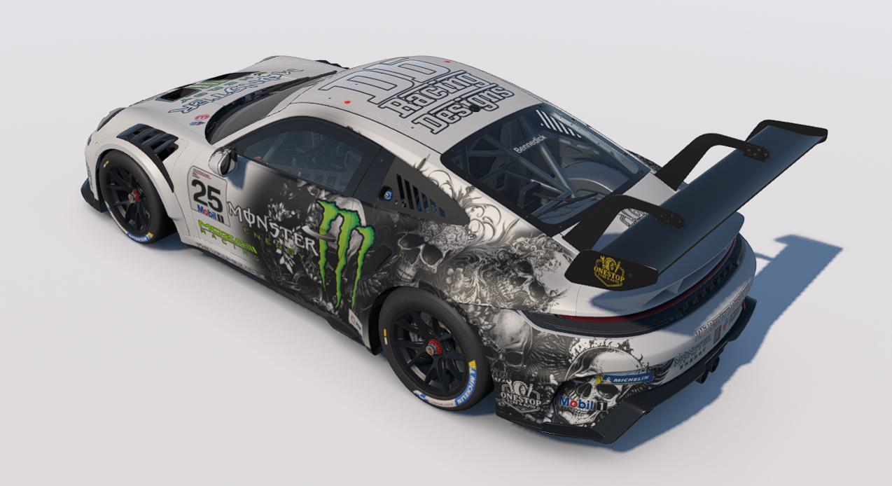 Preview of DB Racing Designs/Monster Energy/Trading Paints 992.2 Porsche Cup Car Version 2.0 by Drew Bennedick