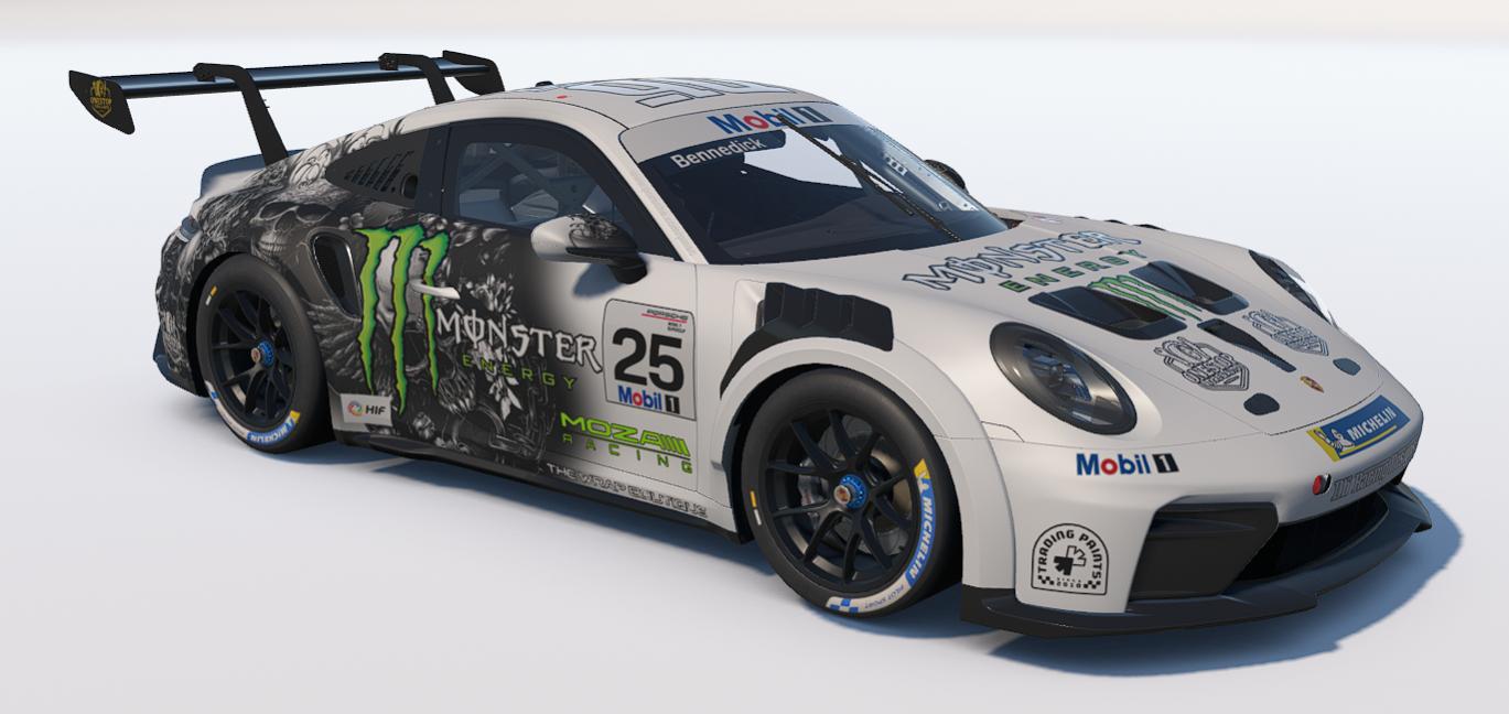 Preview of DB Racing Designs/Monster Energy/Trading Paints 992.2 Porsche Cup Car Version 2.0 by Drew Bennedick