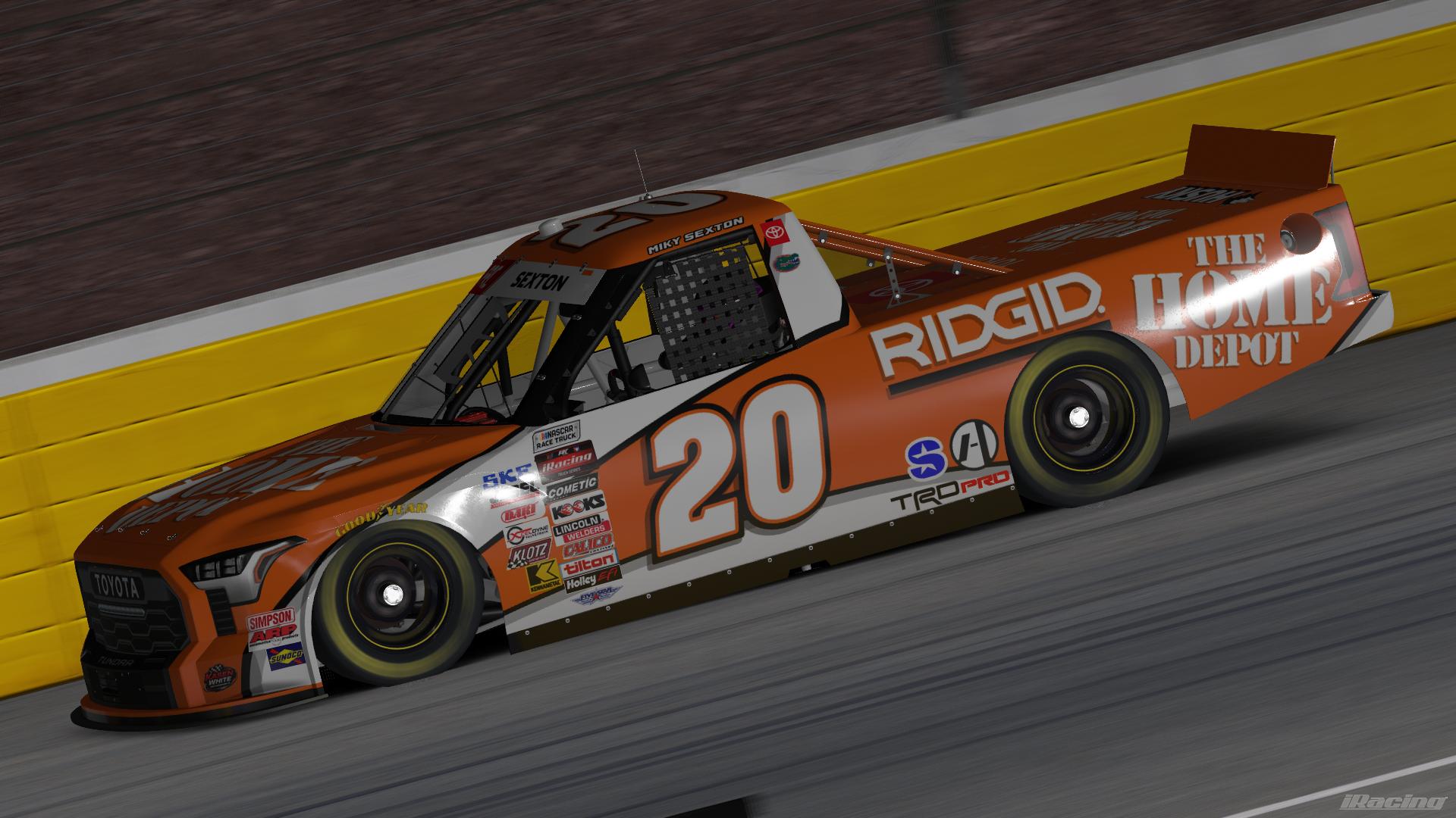 Preview of #20 Miky Sexton - FRC Home Depot *SIM STAMPED* Toyota Tundra TRD Pro by Sam Heffner