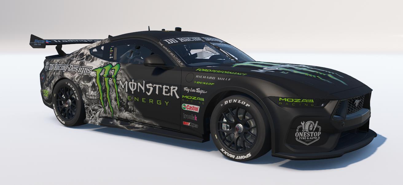 Preview of DB Racing Designs/Monster Energy/Trading Paints/Onestop Tyre & Auto 2026 Supercars Ford Mustang Gen 3 by Drew Bennedick