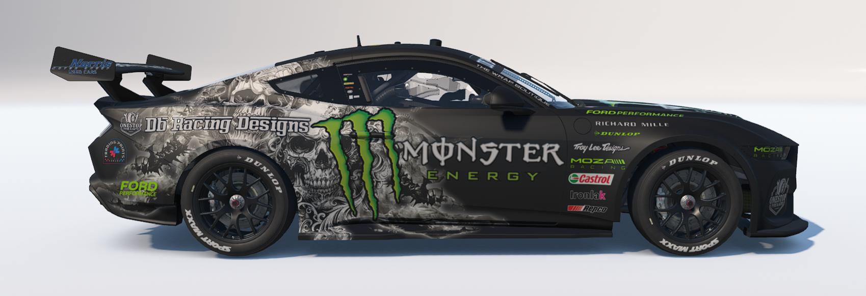 Preview of DB Racing Designs/Monster Energy/Trading Paints/Onestop Tyre & Auto 2026 Supercars Ford Mustang Gen 3 by Drew Bennedick