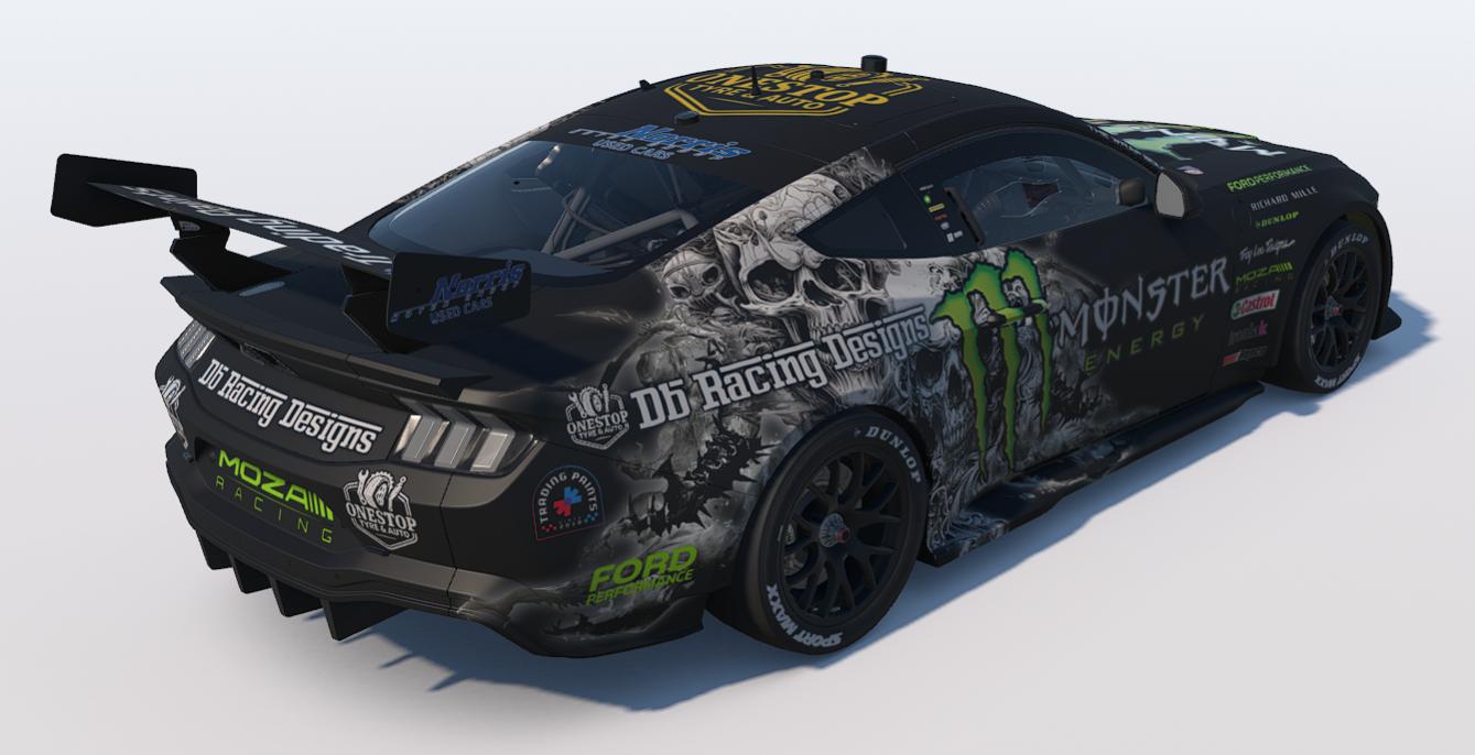 Preview of DB Racing Designs/Monster Energy/Trading Paints/Onestop Tyre & Auto 2026 Supercars Ford Mustang Gen 3 by Drew Bennedick