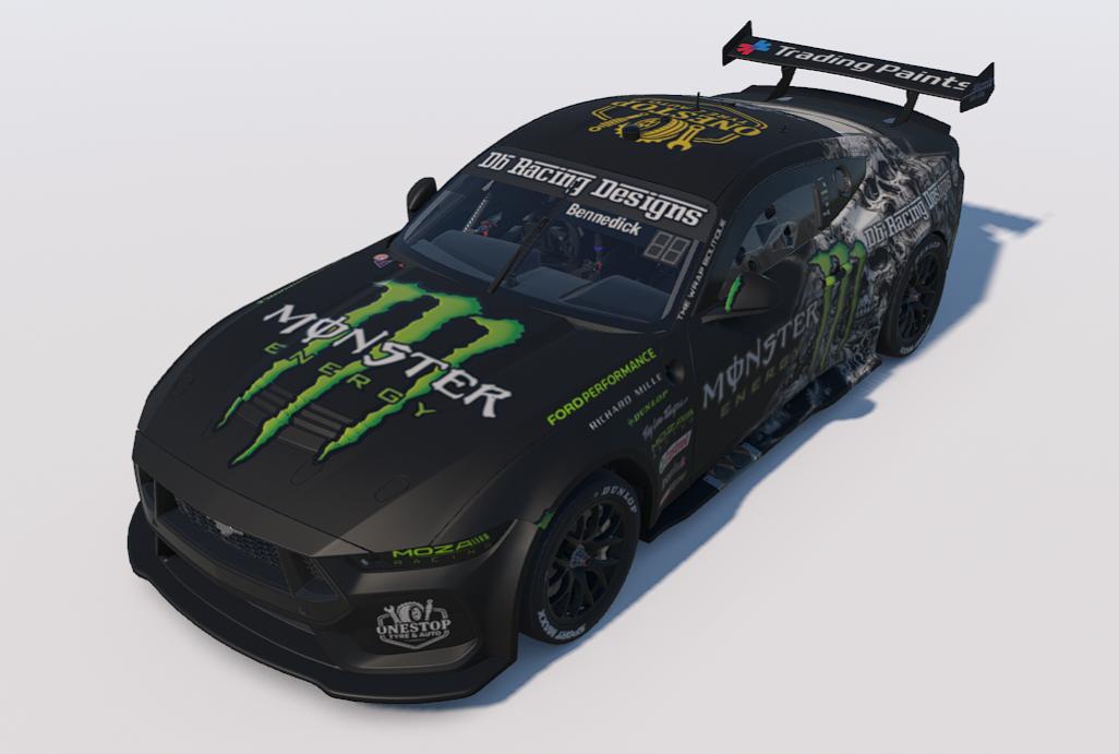 Preview of DB Racing Designs/Monster Energy/Trading Paints/Onestop Tyre & Auto 2026 Supercars Ford Mustang Gen 3 by Drew Bennedick