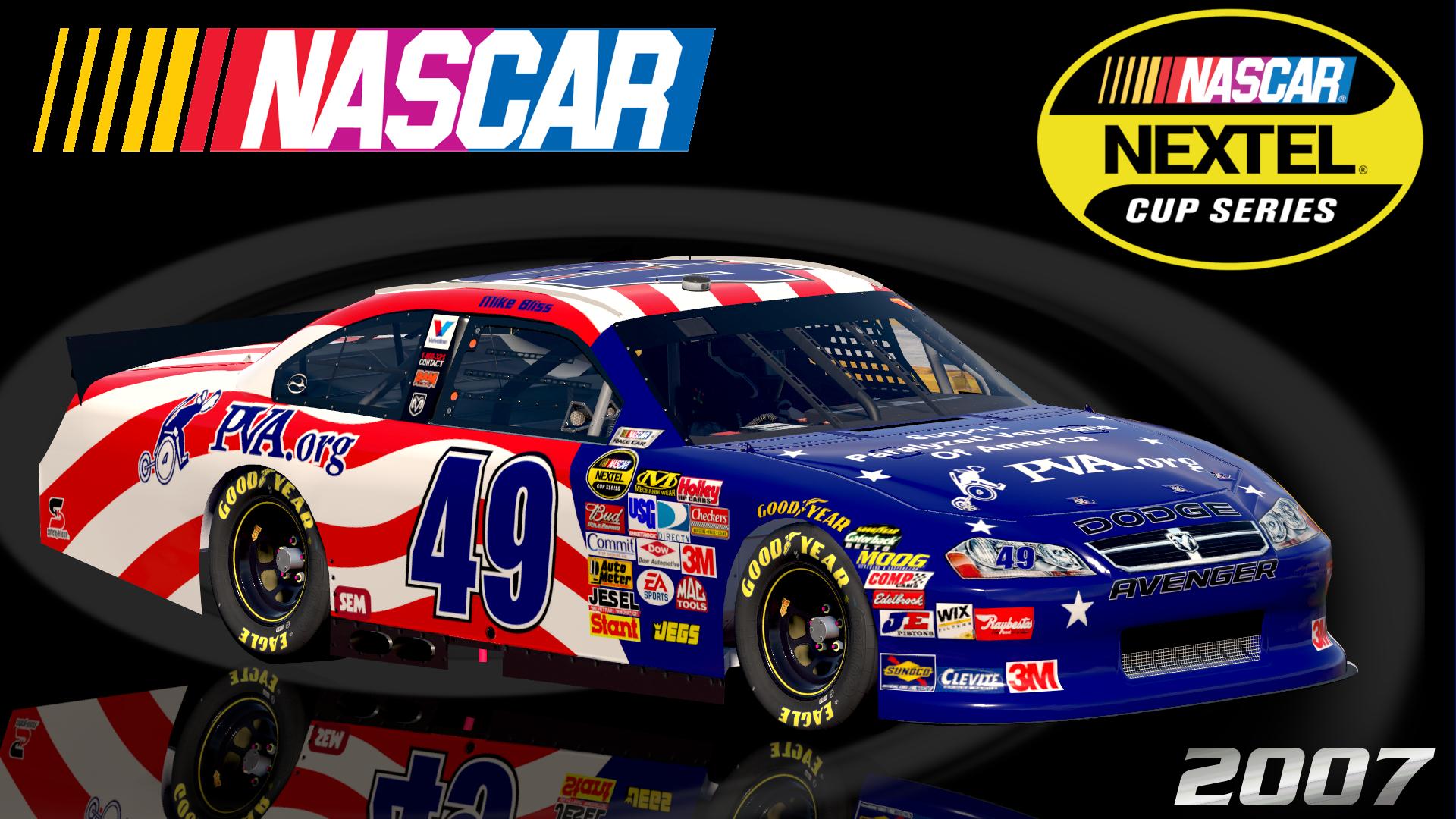 Preview of #49 Mike Bliss 2007 Paralyzed Veterans of America Dodge Avenger COT by Christian Budd