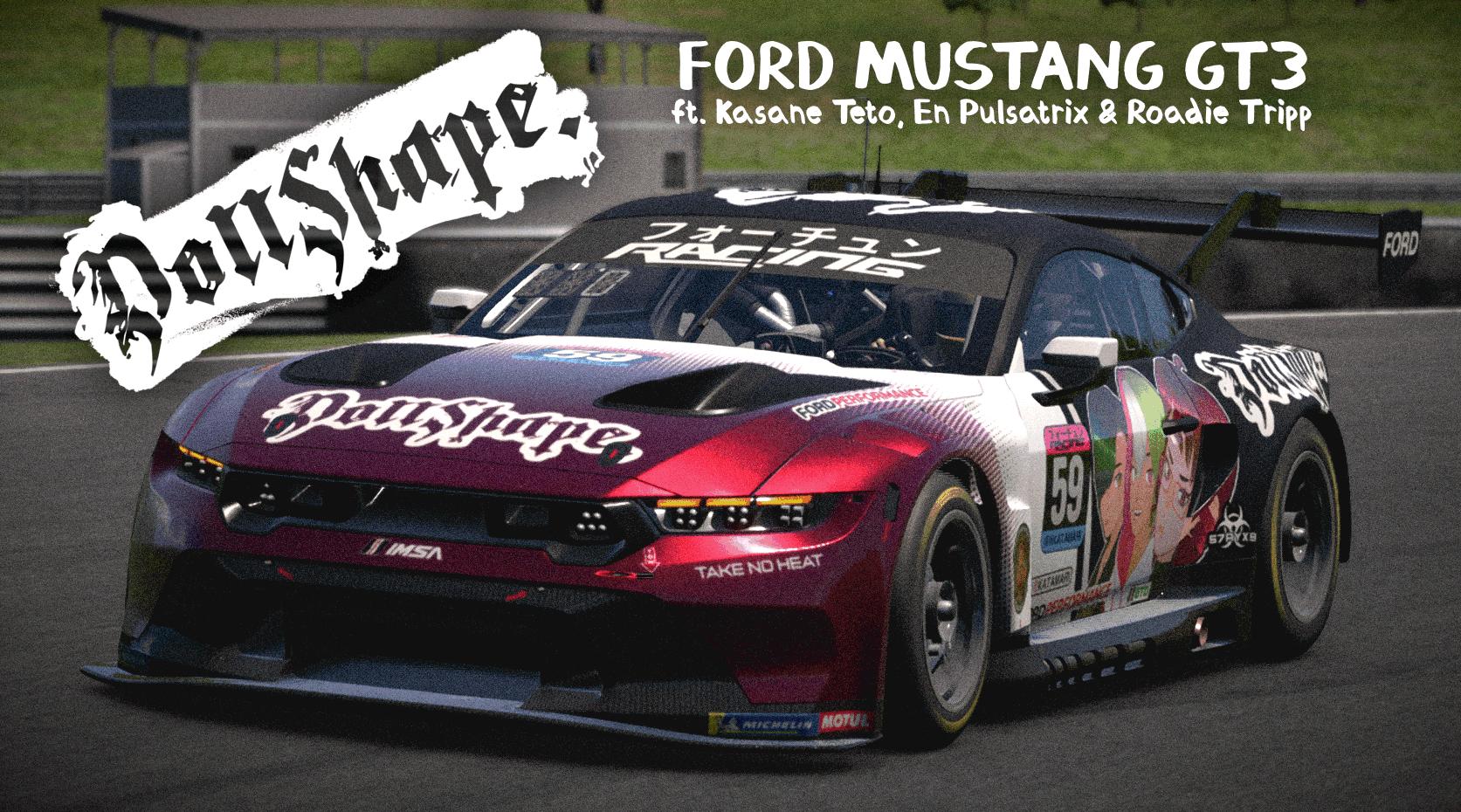 Preview of DOLLSHAPE x Kasane Teto Mustang GT3 by Stryxnine P.