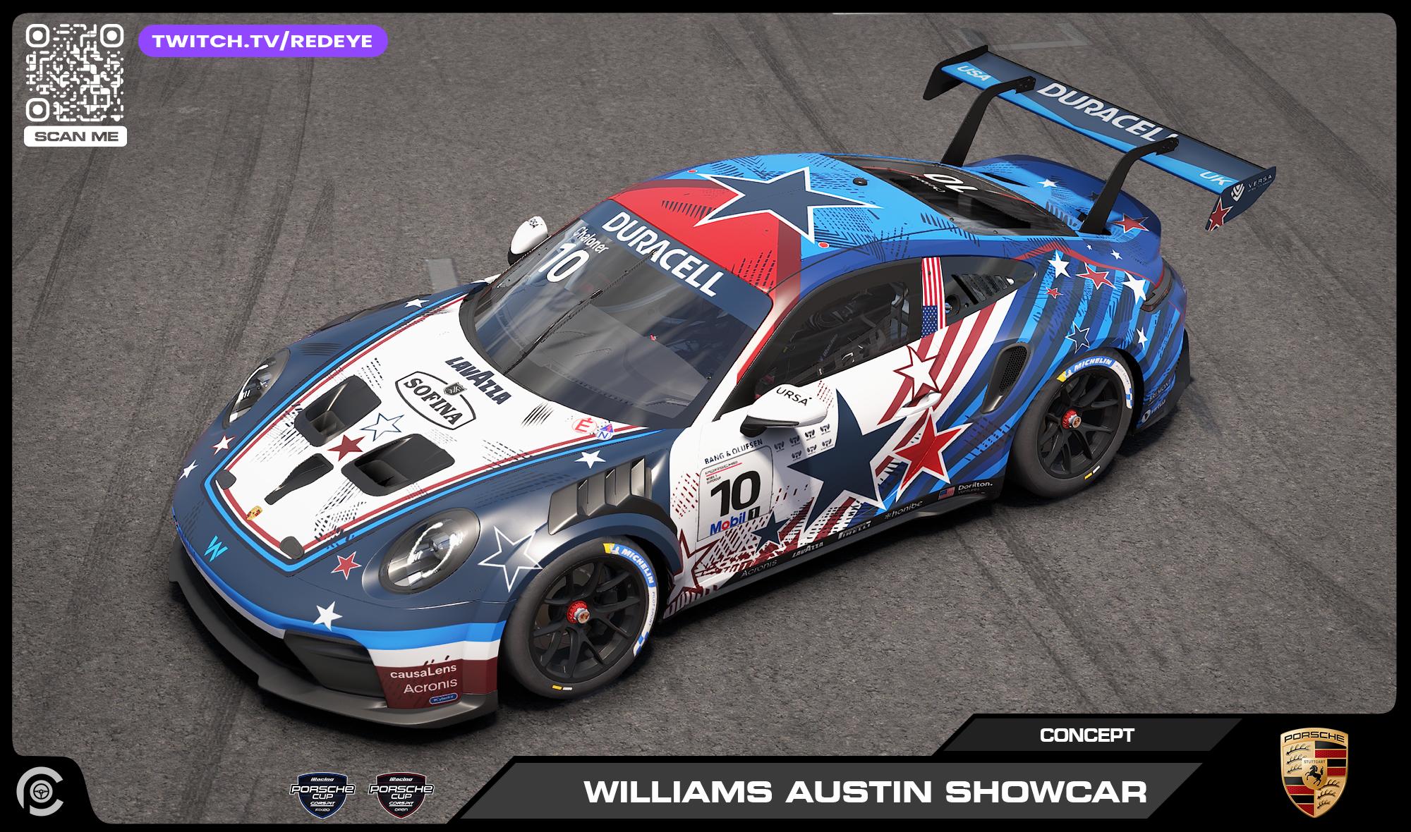 Preview of 2022 Williams F1 Austin Showcar for 992.2 by Paul R Chaloner