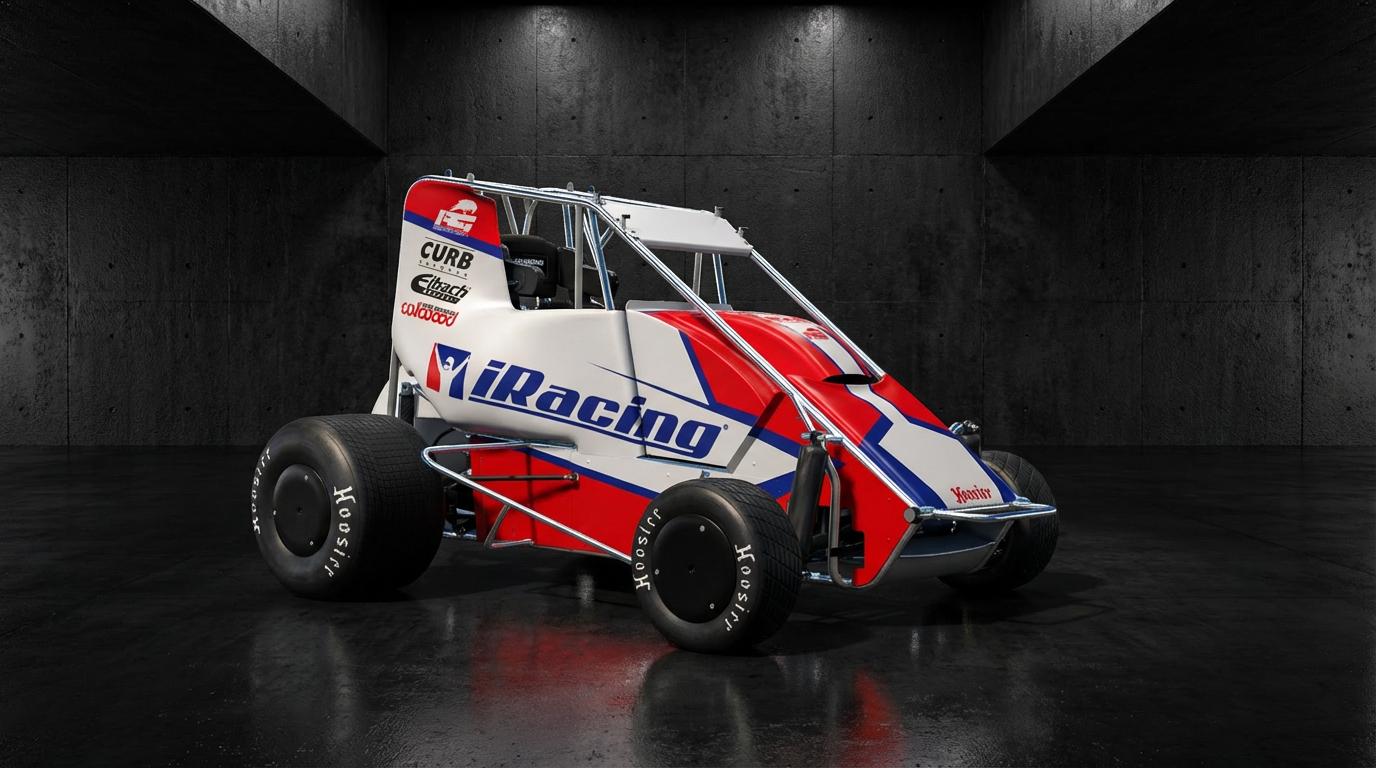 Preview of iRacing Dirt Micro Sprint v3B 2026 ChromeBars TP by Doyle Lowrance