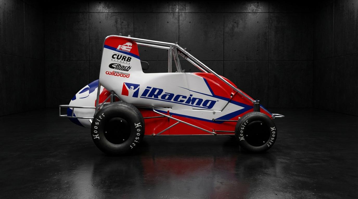 Preview of iRacing Dirt Micro Sprint v3B 2026 ChromeBars TP by Doyle Lowrance