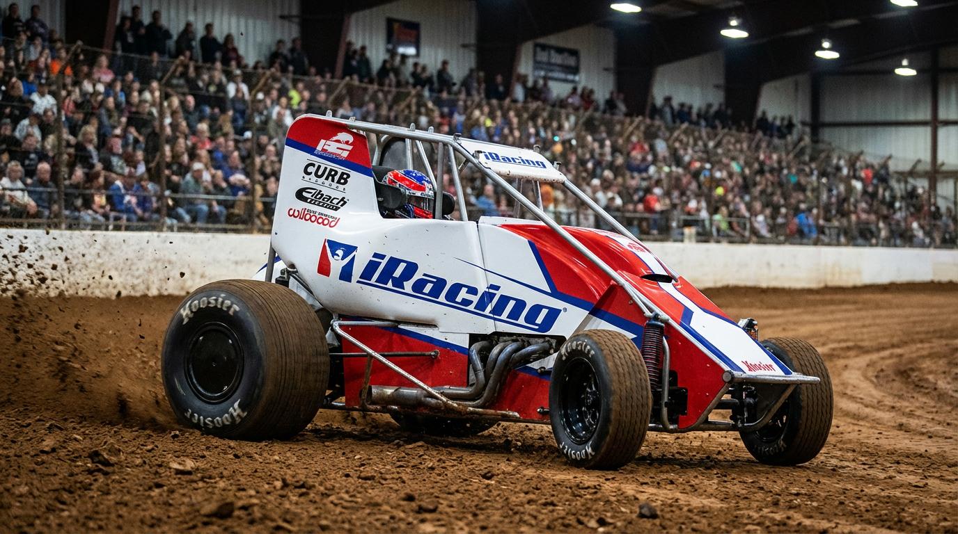 Preview of iRacing Dirt Micro Sprint v3B 2026 ChromeBars TP by Doyle Lowrance