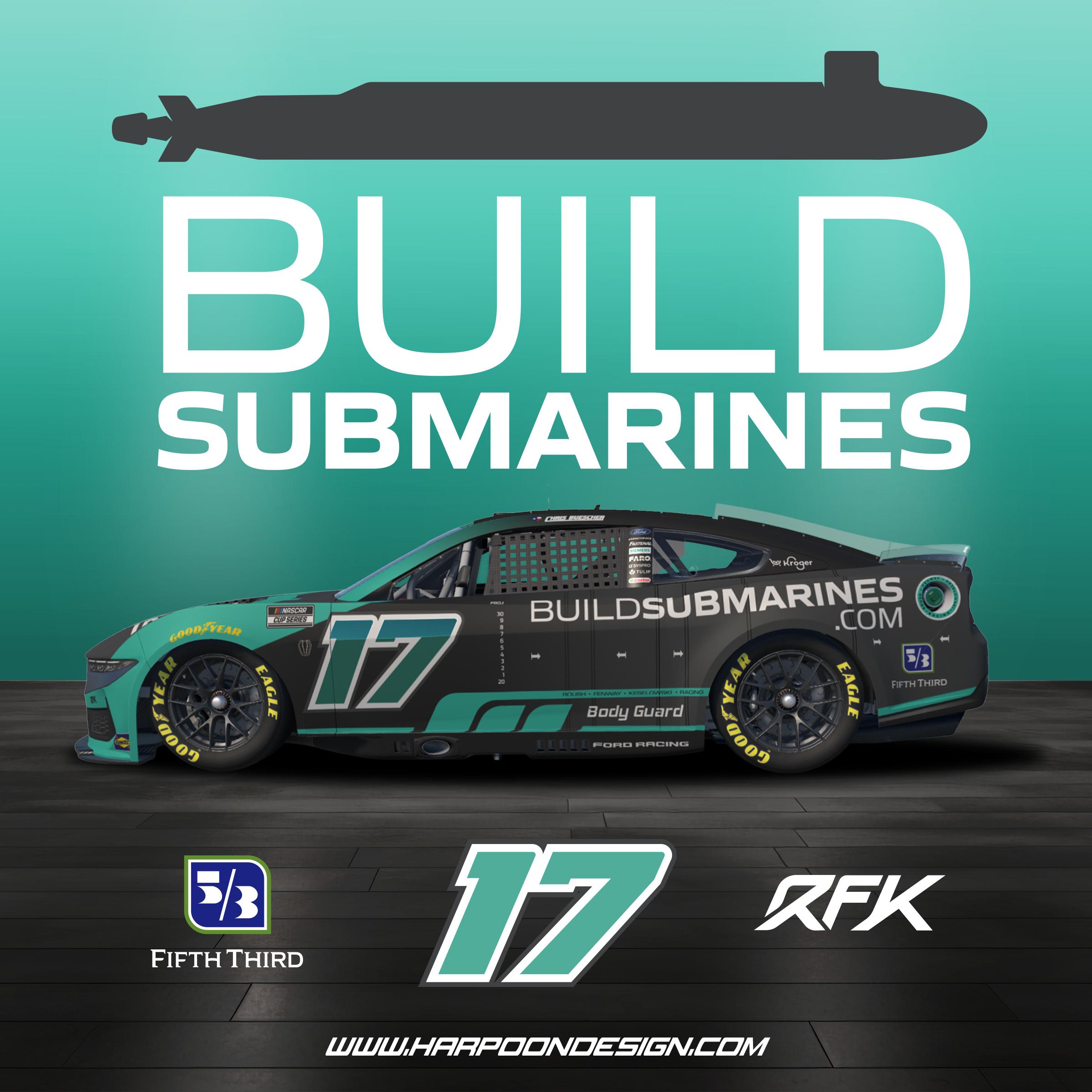 Preview of 2026 Chris Buescher Build Submarines Ford Mustang No Num by Brantley Roden