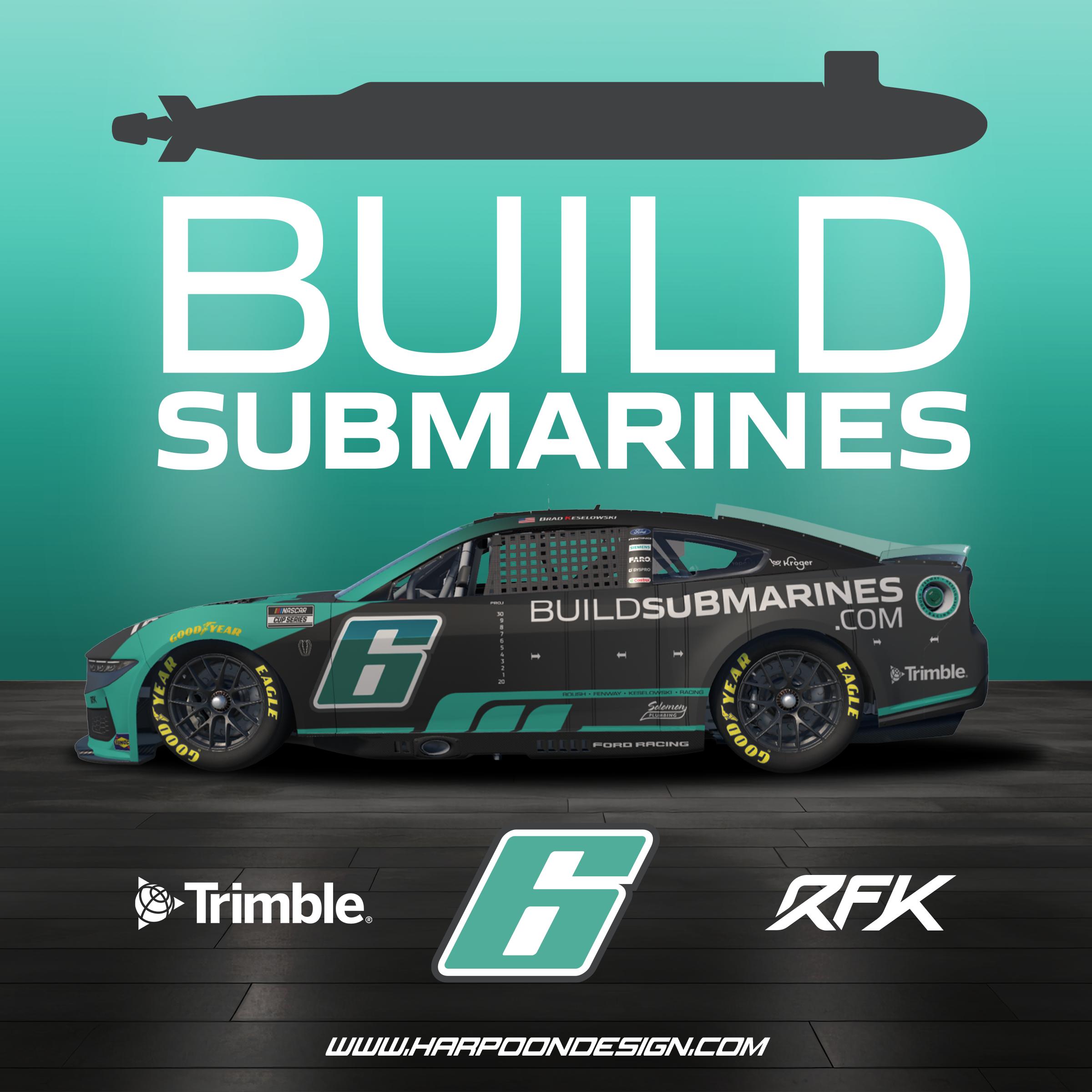 Preview of 2026 Brad Keselowski Build Submarines Ford Mustang No Num by Brantley Roden