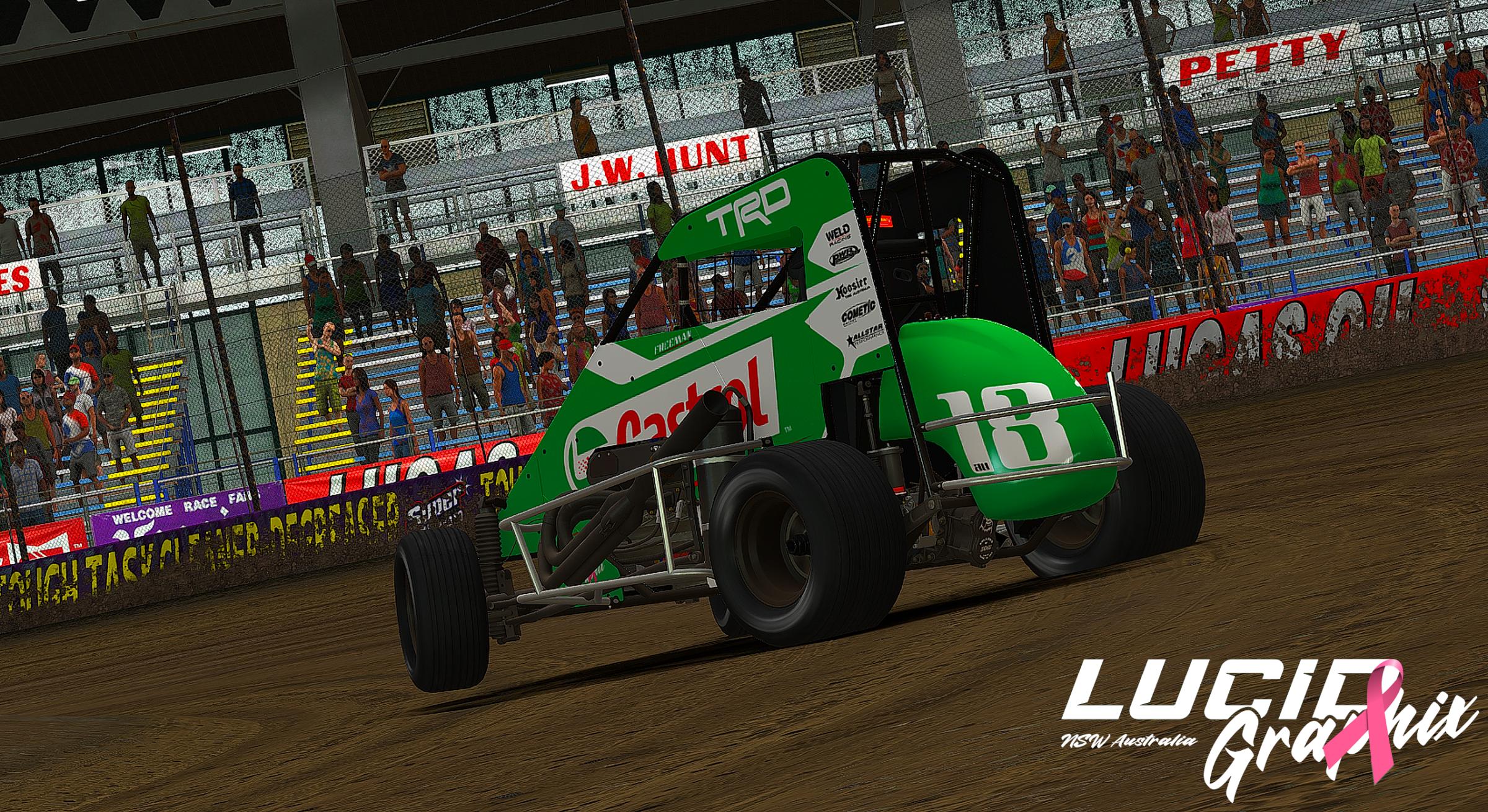 Preview of TRD-Castrol-Lucid Graphix Concept Dirt Midget Green by Jacob Freeman