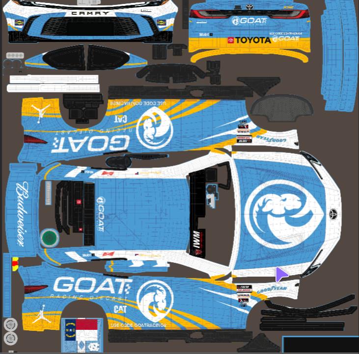 Preview of GOAT Racing Diecast Carolina Blue Toyota Camry CUP League MB by Christoph H.