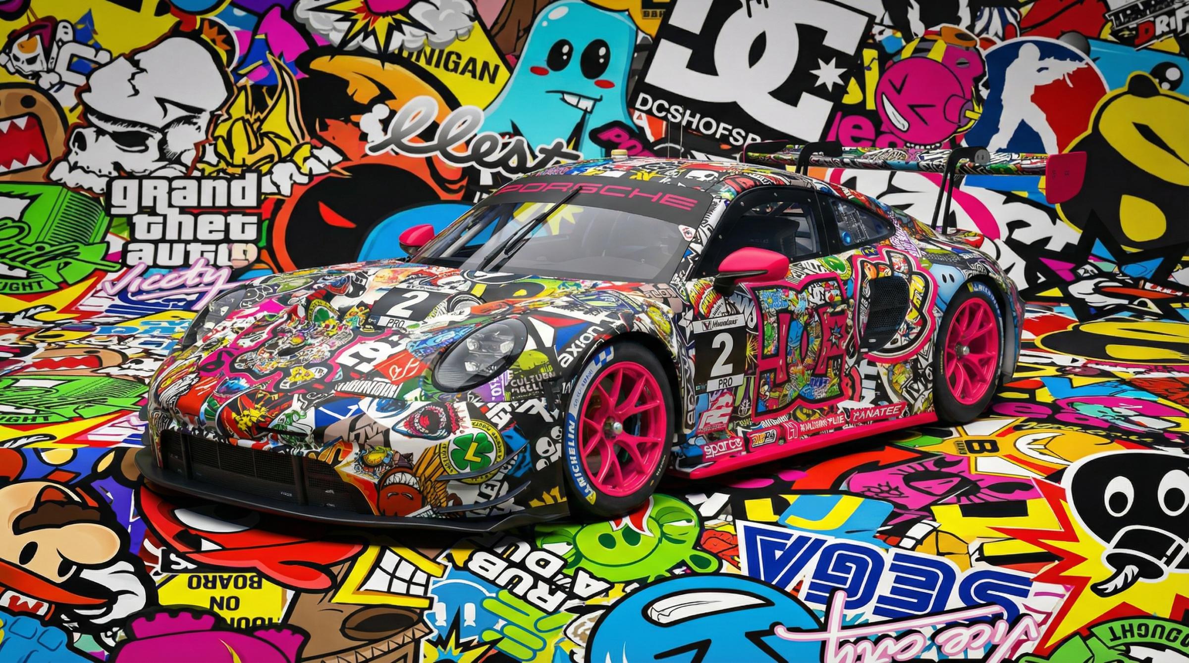 Preview of Hoonigan Stickerbomb Porsche 992r GT3 v1EE 2026 by Doyle Lowrance