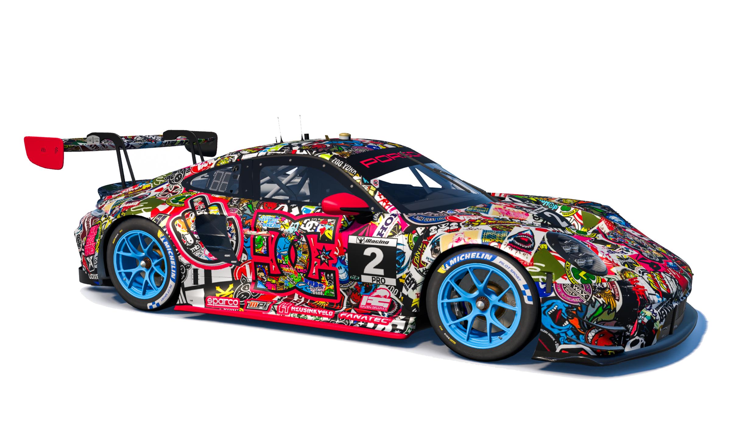 Preview of Hoonigan Stickerbomb Porsche 992r GT3 v1EE 2026 by Doyle Lowrance
