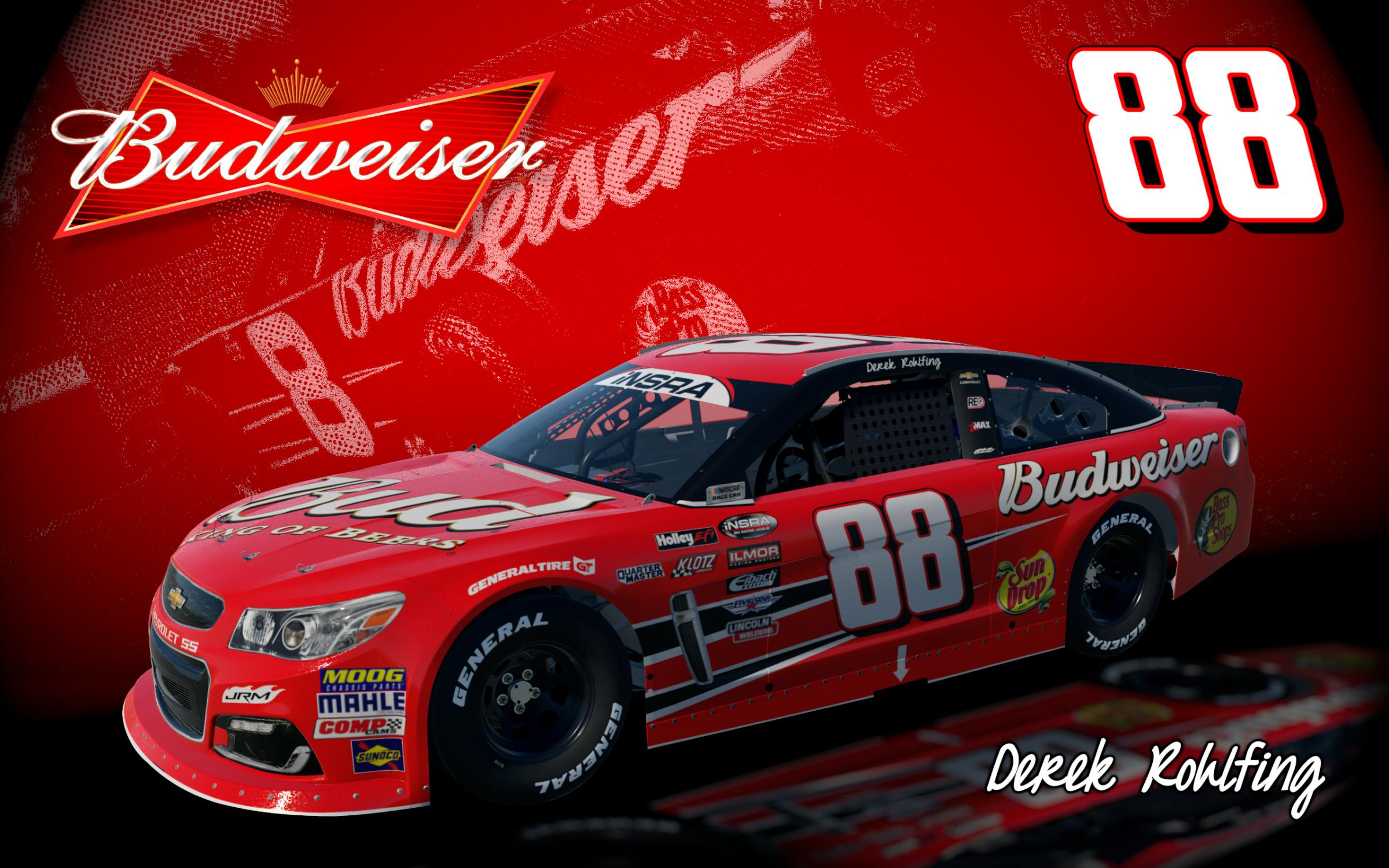Preview of NO# Derek Rohlfing 2026 Budweiser ARCA Chevrolet SS by Nathaniel O.