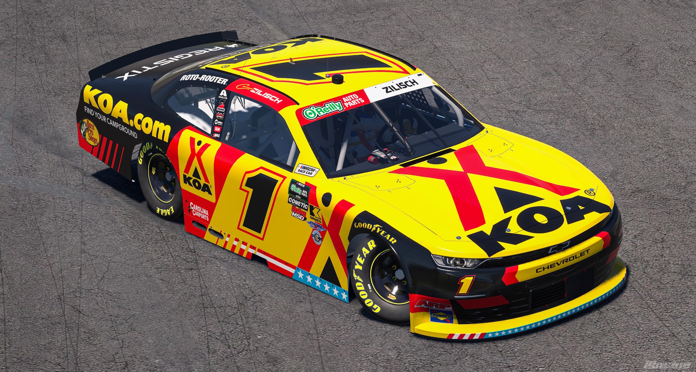 Preview of 2026 Connor Zilisch KOA Kampgrounds of America Chevrolet by Ryan A Williams