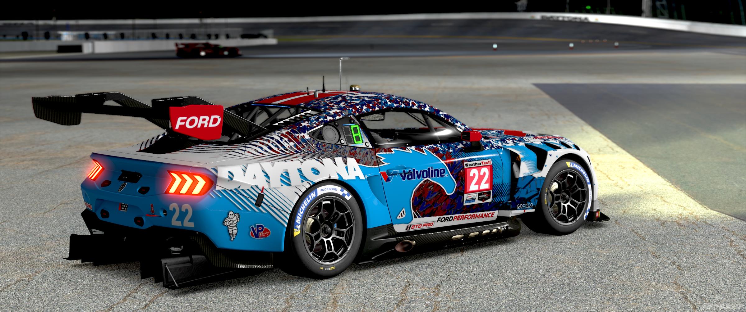 Preview of Metallic Confetti Valvoline Mustang GT3 Daytona by Joshua JD Miller