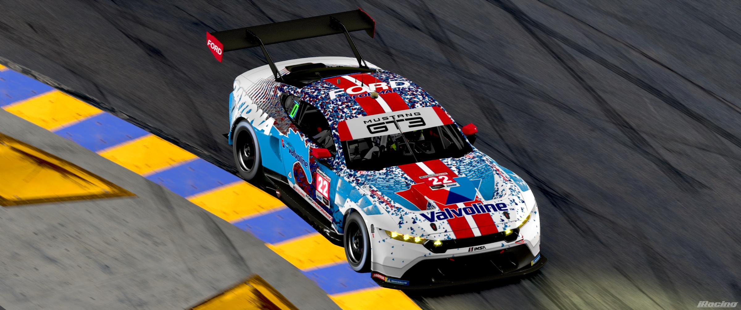 Preview of Metallic Confetti Valvoline Mustang GT3 Daytona by Joshua JD Miller