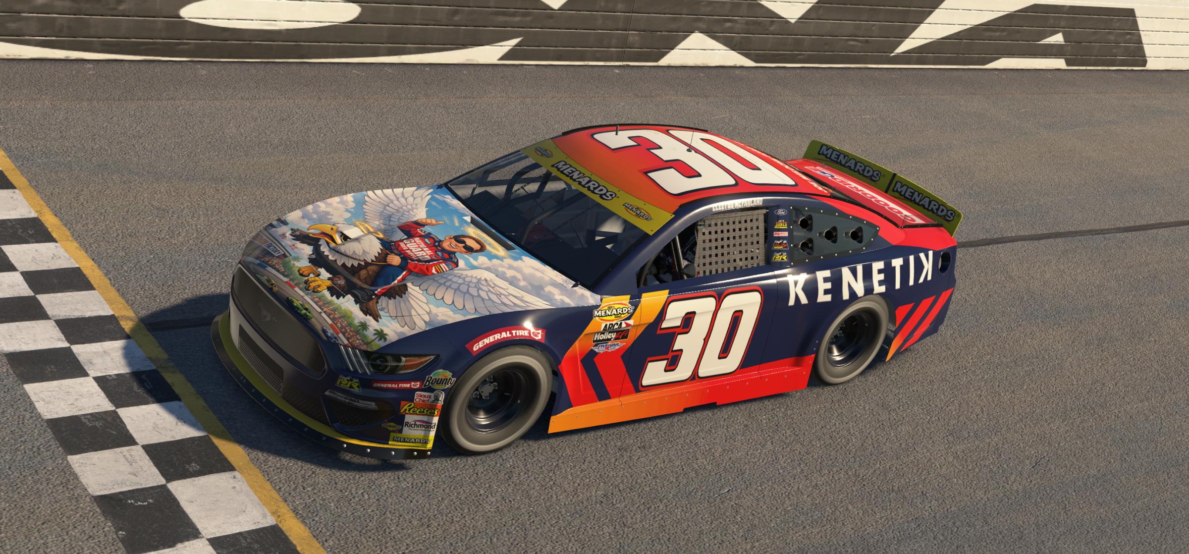 Preview of Cleetus McFarland BE LIKE BIFF Kenetik ARCA Ford Concept - Sim Stamped by Matt Yost