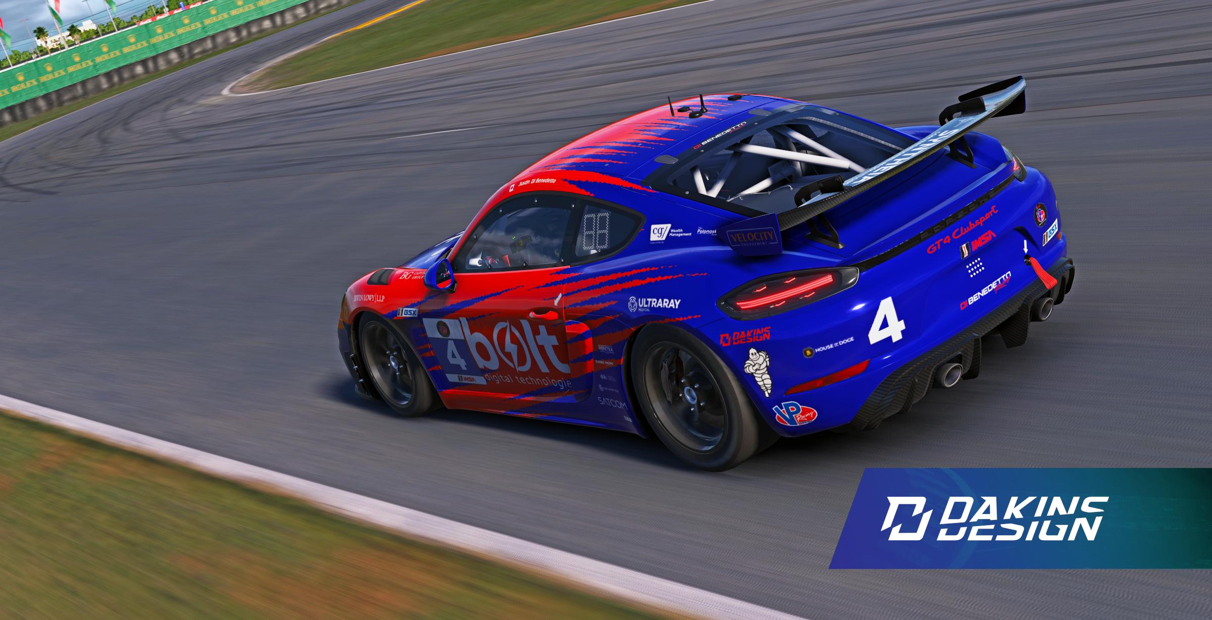 Preview of OFFICIAL 2026 Di Benedetto Racing IMSA VP Challenge GSX Porsche 718 Cayman GT4 Clubsport by Jason Dakins