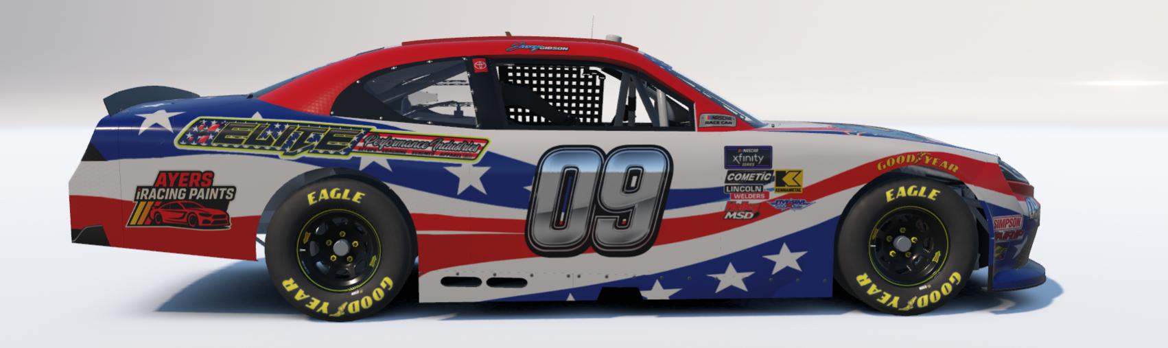 Preview of Jasey Gibson Patriotic Xfinity Supra by Steven Ayers Jr