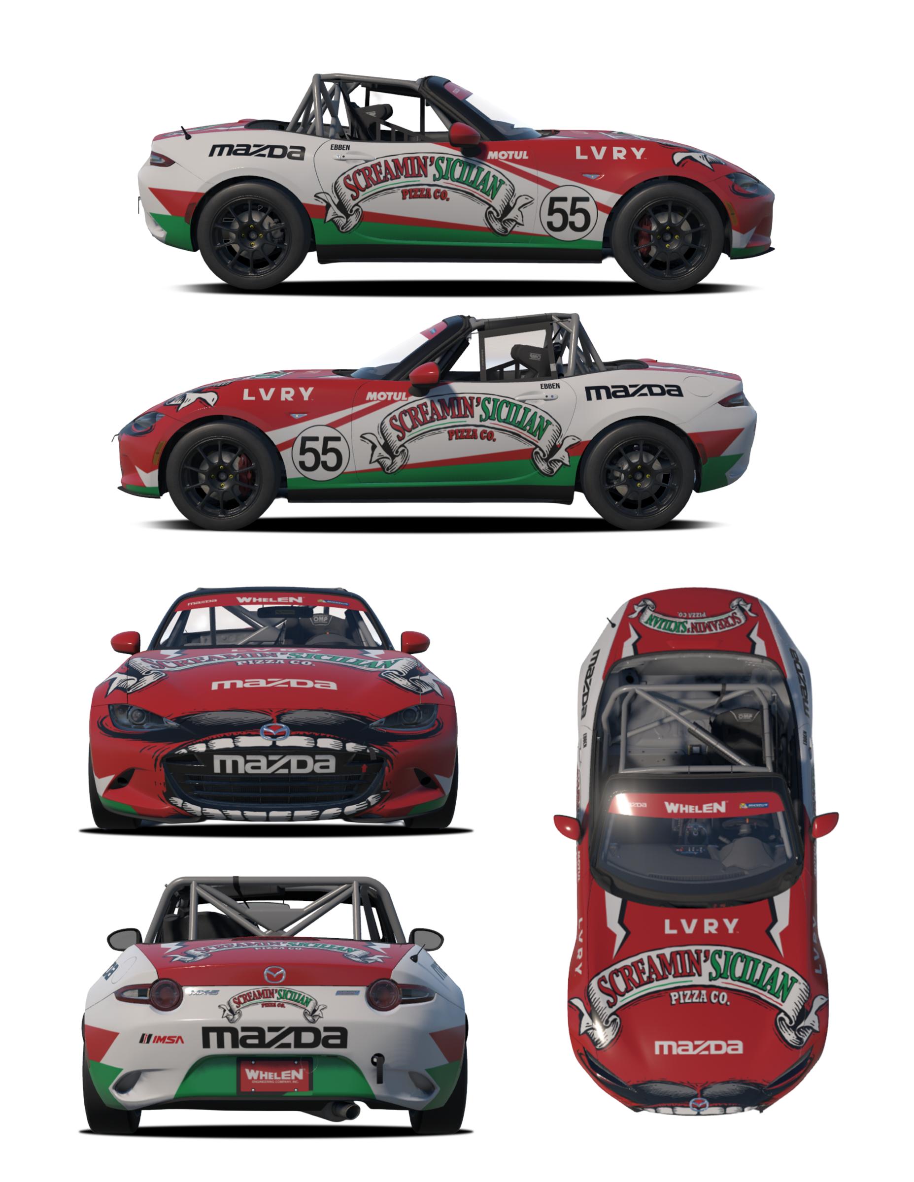 Preview of 2026 Cam Ebben Screamin Sicilian Mazda MX5 No Num by Brantley Roden