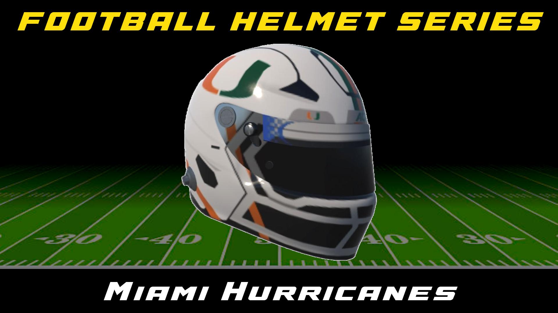 Preview of Miami Hurricanes - Football Helmet by Carson Rowland