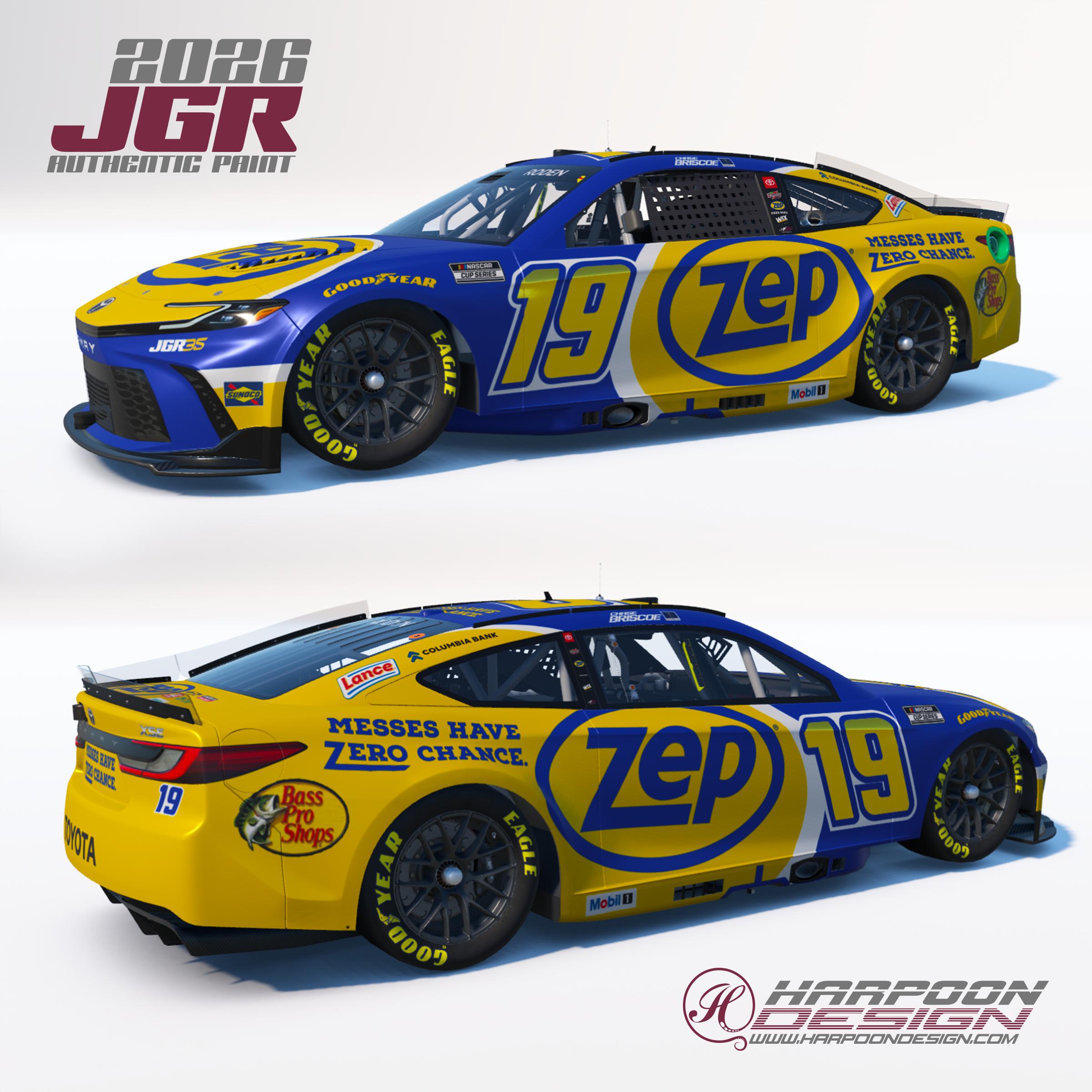 Preview of 2026 Chase Briscoe Zep Toyota Camry No Num by Brantley Roden