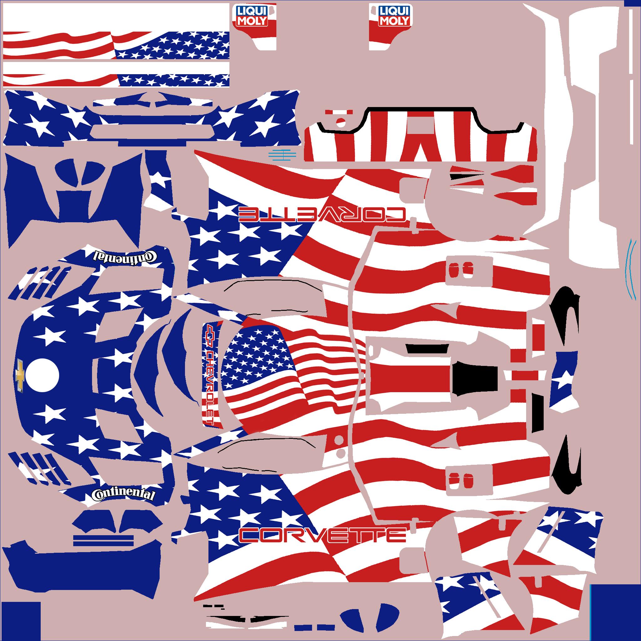 Preview of Corvette DP USA Flag by Clyde Coman