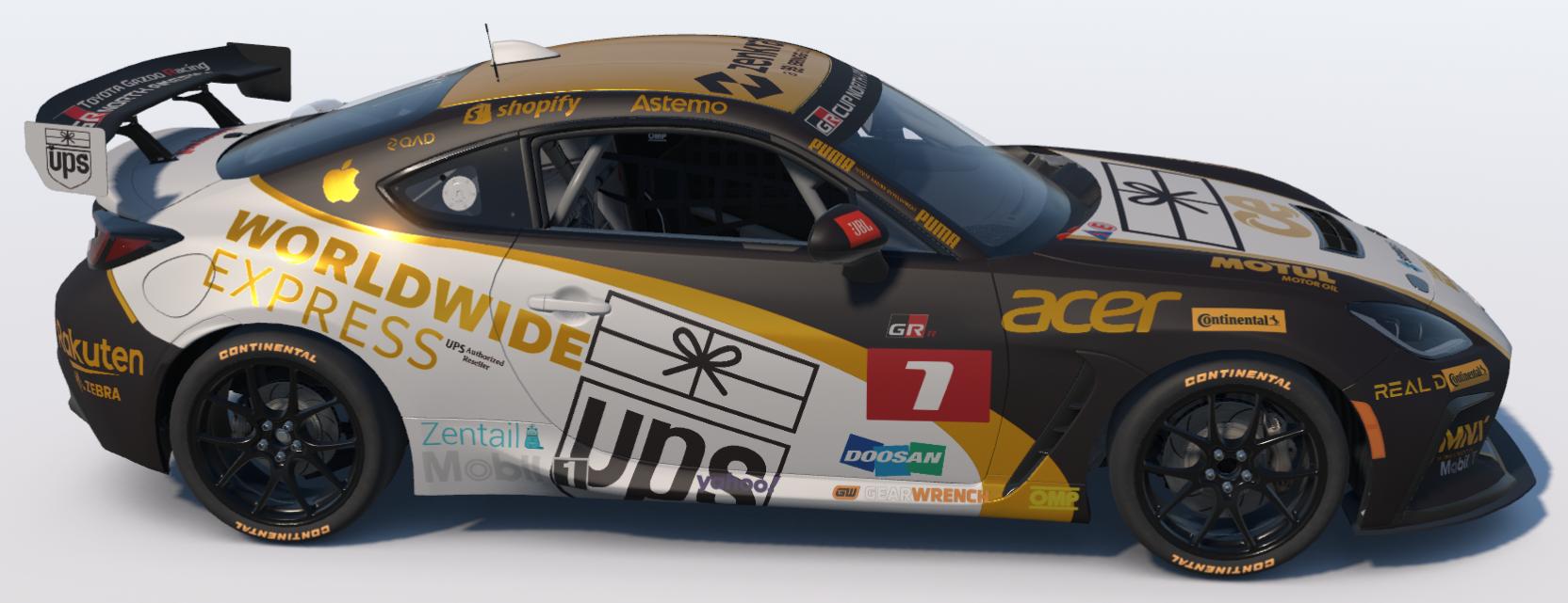 Preview of United Parcel/Worldwide Express Toyota GR86 by Ronald Lawson2