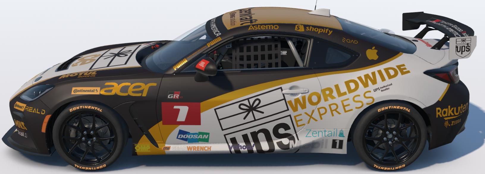 Preview of United Parcel/Worldwide Express Toyota GR86 by Ronald Lawson2
