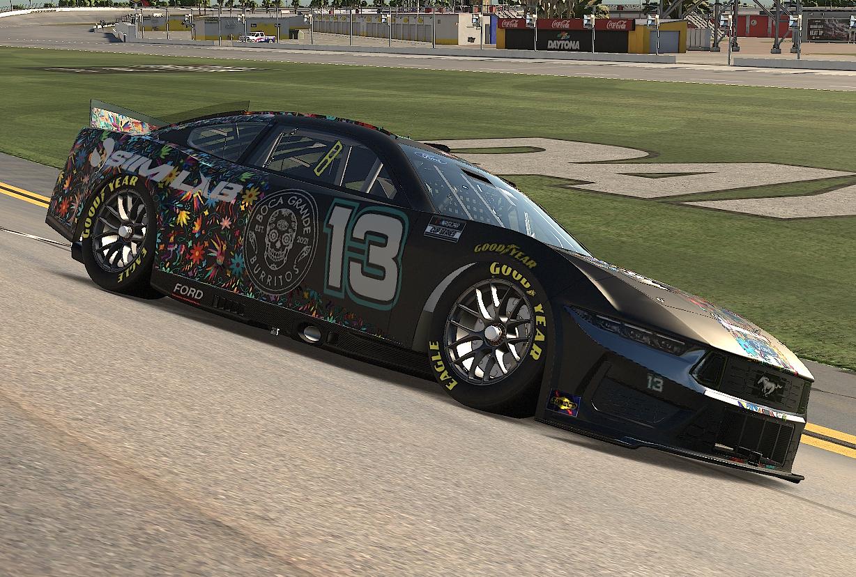 Preview of NASCAR NG Ford Mustang Boca Grande Burritos/Simlab by Chase Green