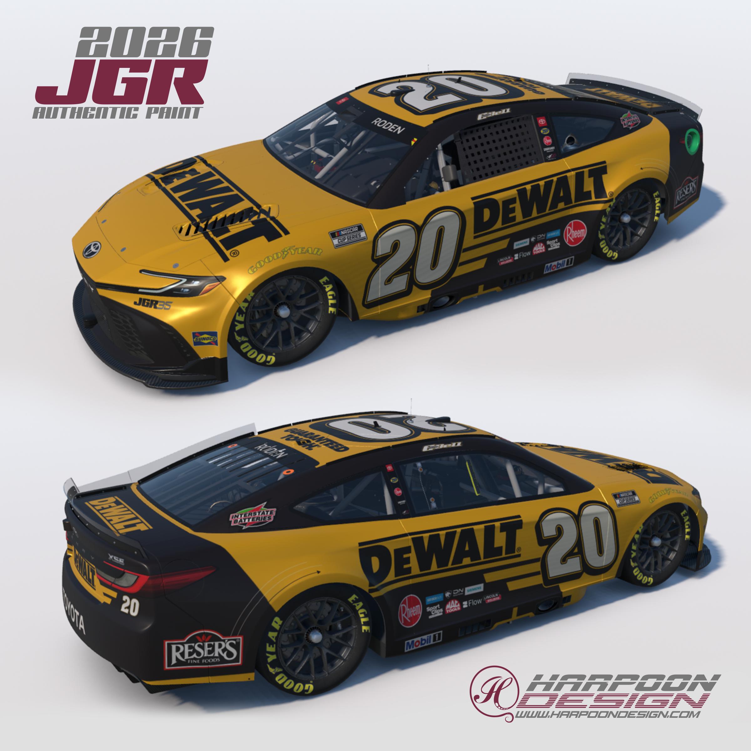 Preview of 2026 Christopher Bell Dewalt Toyota Camry No Num by Brantley Roden