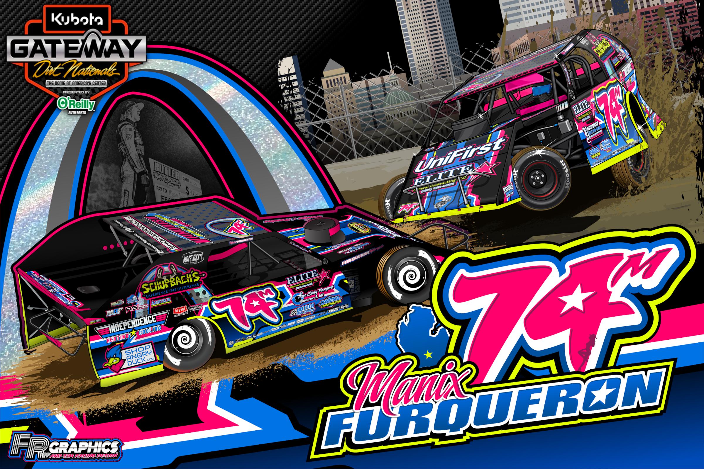 Preview of Manix Furqueron Official 2025 Gateway Dirt Nationals Dirt UMP Modified (NO #s) by Manix Furqueron