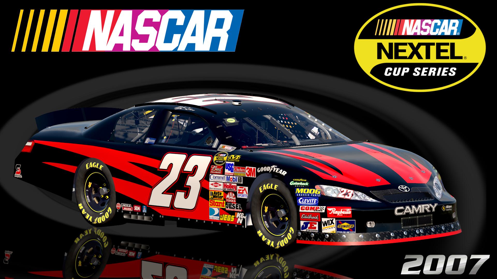 Preview of #23 Mike Skinner 2007 Unsponsored Toyota Camry Sim Stamped Number by Christian Budd